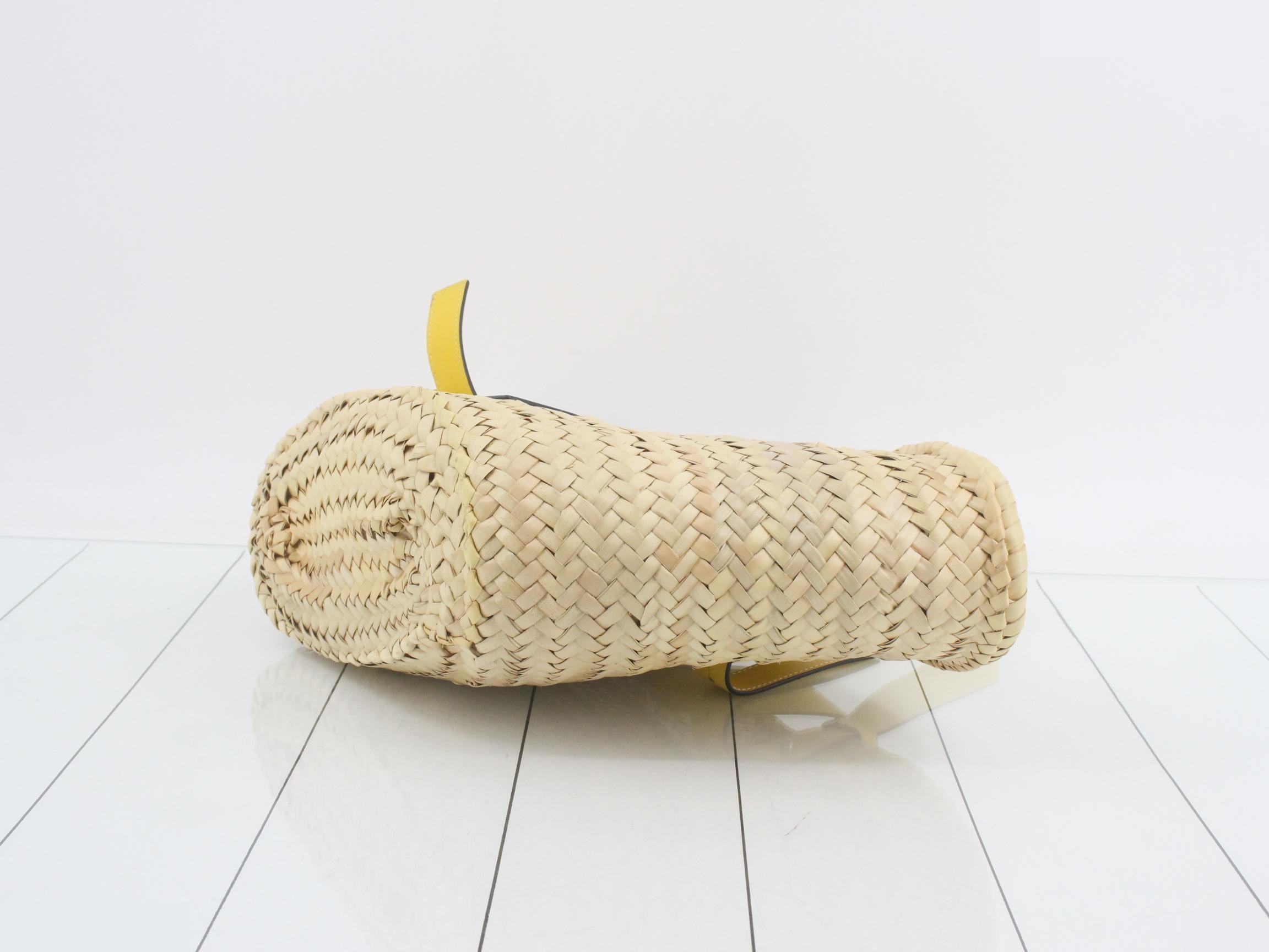 Anagram Handbag, Basket Bag, Yellow, Medium — view 6