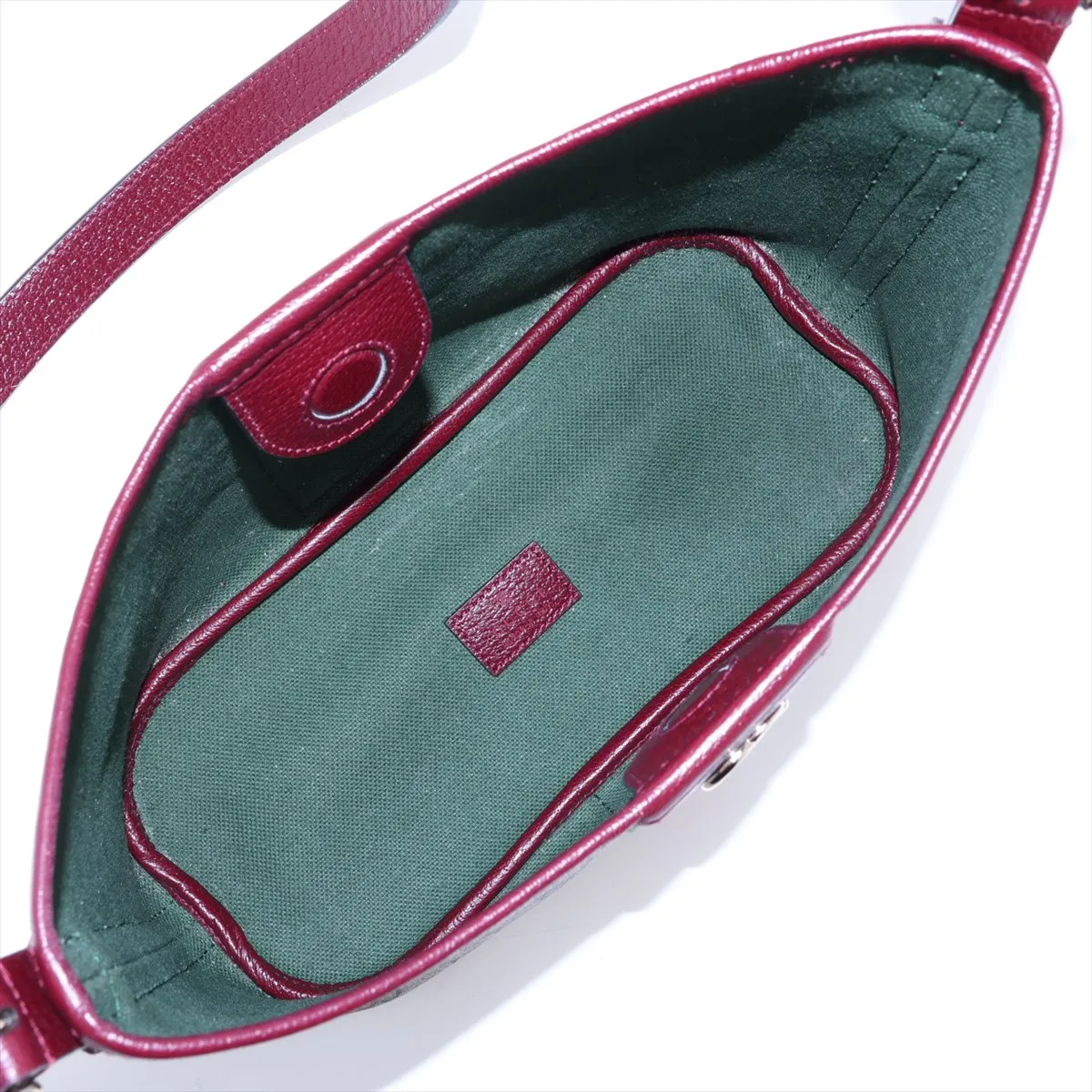 GG Supreme Ophidia PVC x Leather Shoulder Bag, Beige x Bordeaux, 836872 — view 6