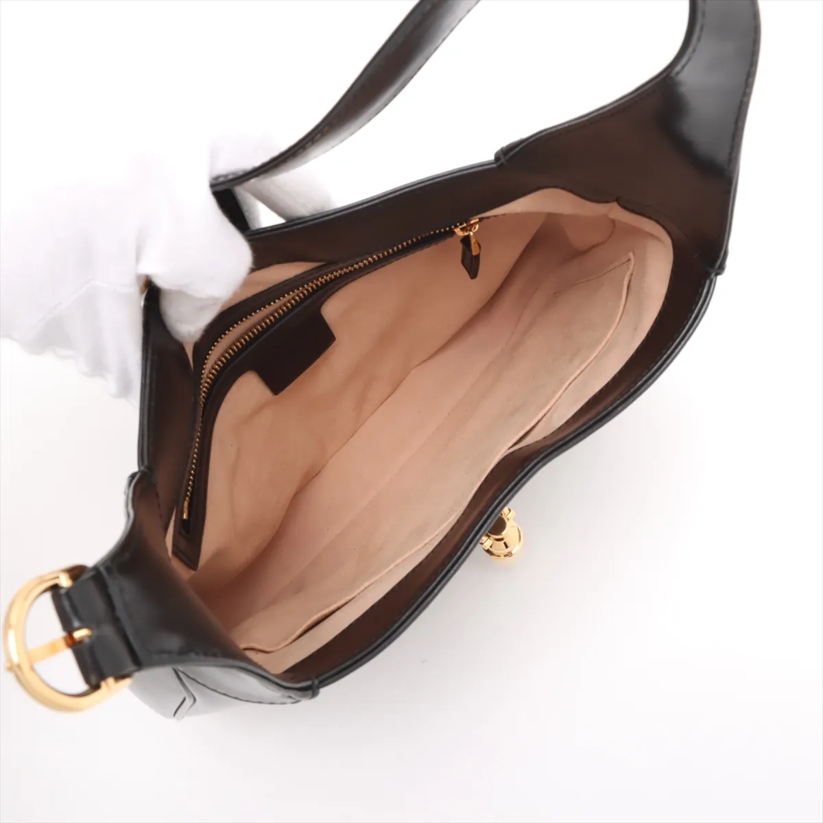 Jackie 1961 Leather Shoulder Bag Black 636709 — view 8
