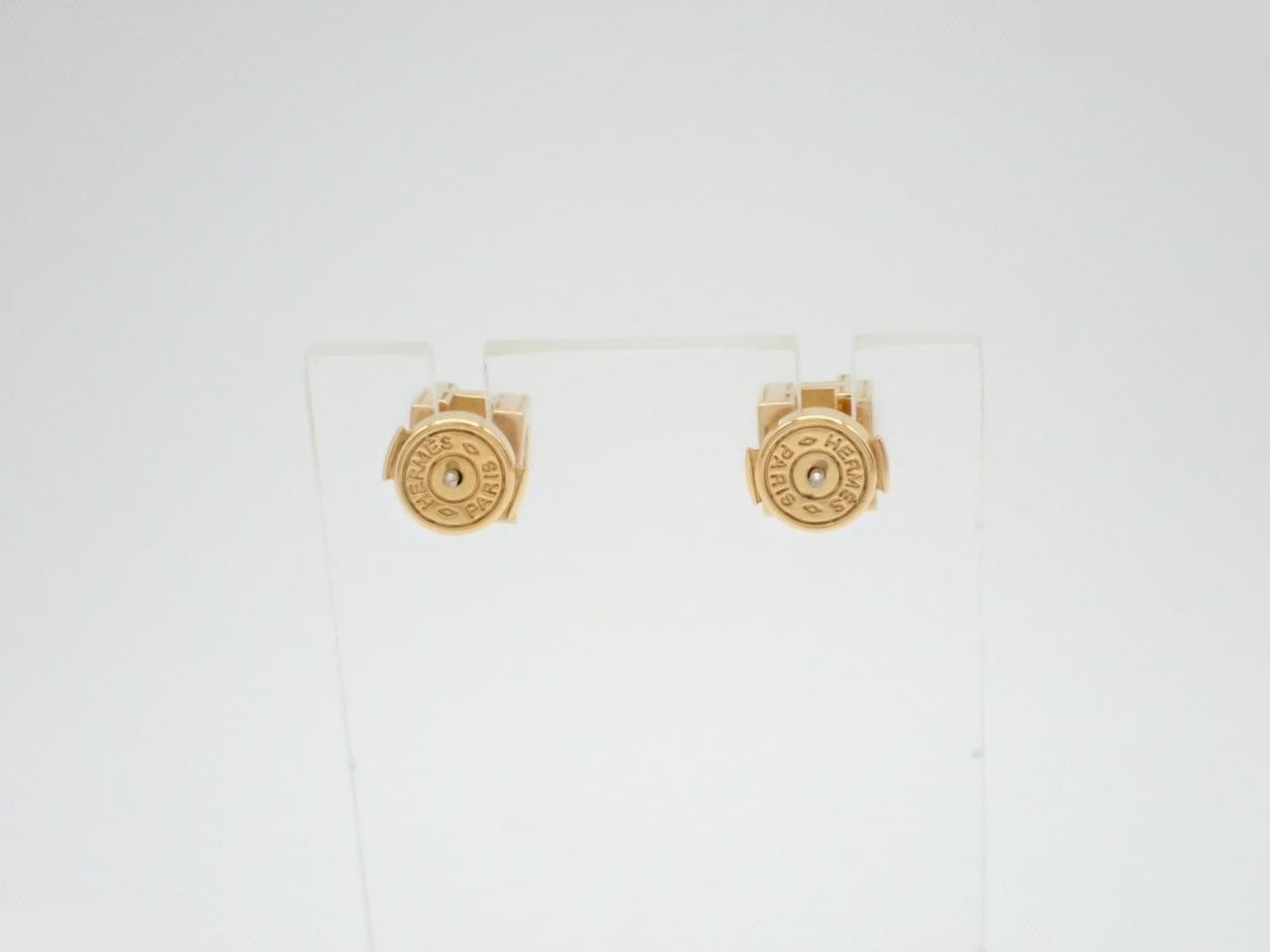 Earrings, Cage d'H, H-cube, Red, Gold — view 2