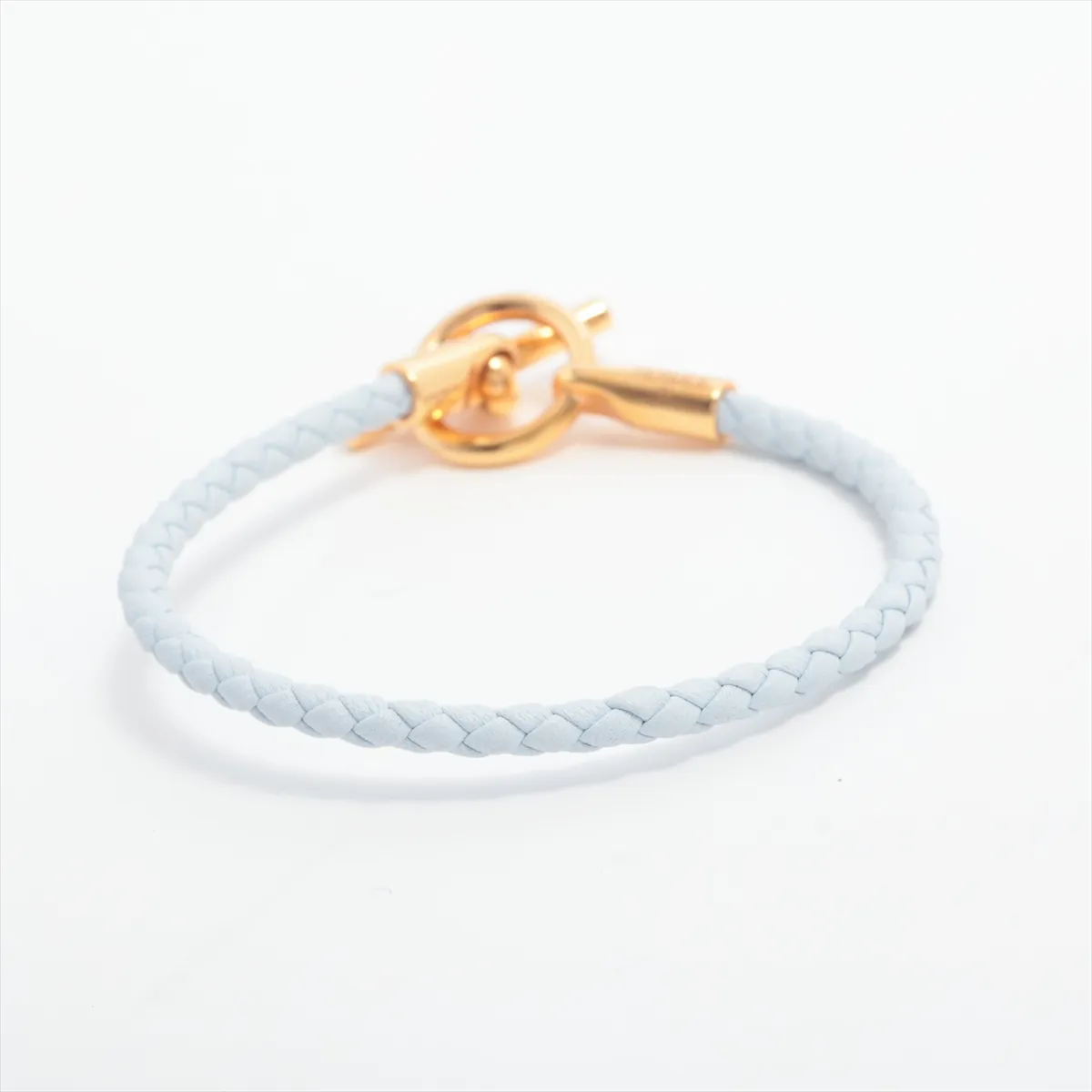 Grennan Bracelet GP x Leather Light Blue x Gold — view 2