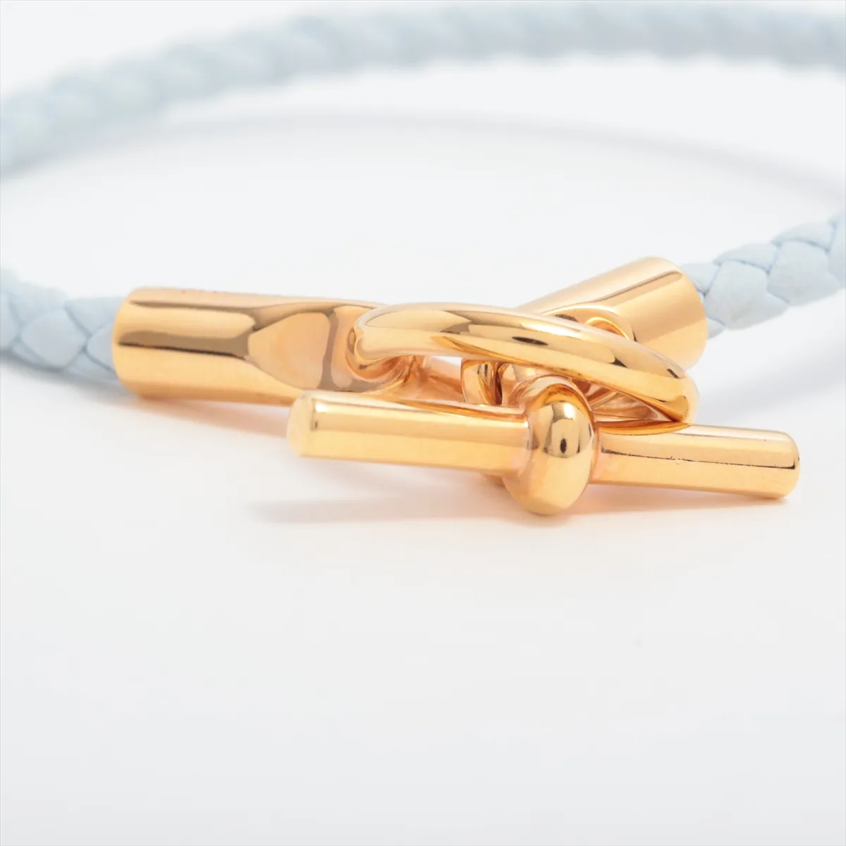 Grennan Bracelet GP x Leather Light Blue x Gold — view 3