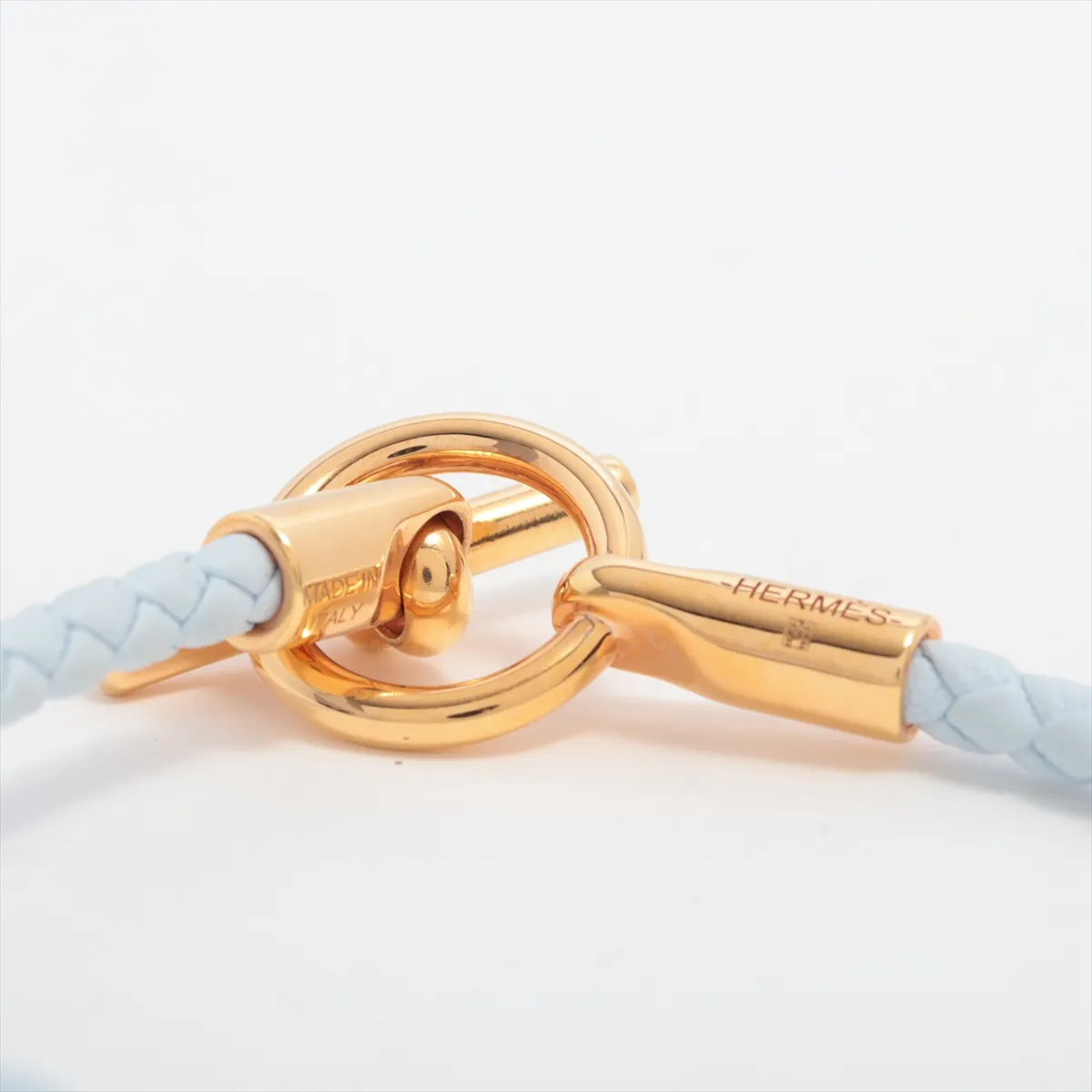 Grennan Bracelet GP x Leather Light Blue x Gold — view 4