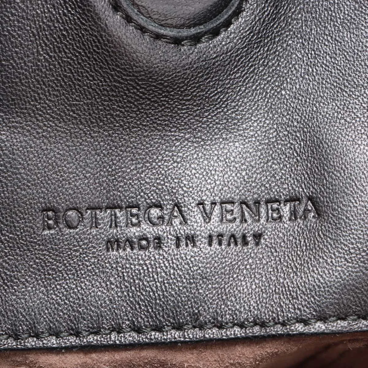 Intrecciato Campana Leather Tote Bag Black 125787 — view 10