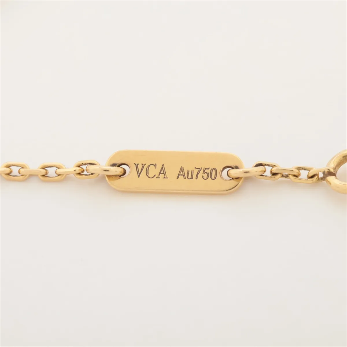 Sweet Alhambra Shell Bracelet 750(YG) 1.8g JE318719 Pull ring side jumper open Hallmark crushed Shell — view 5