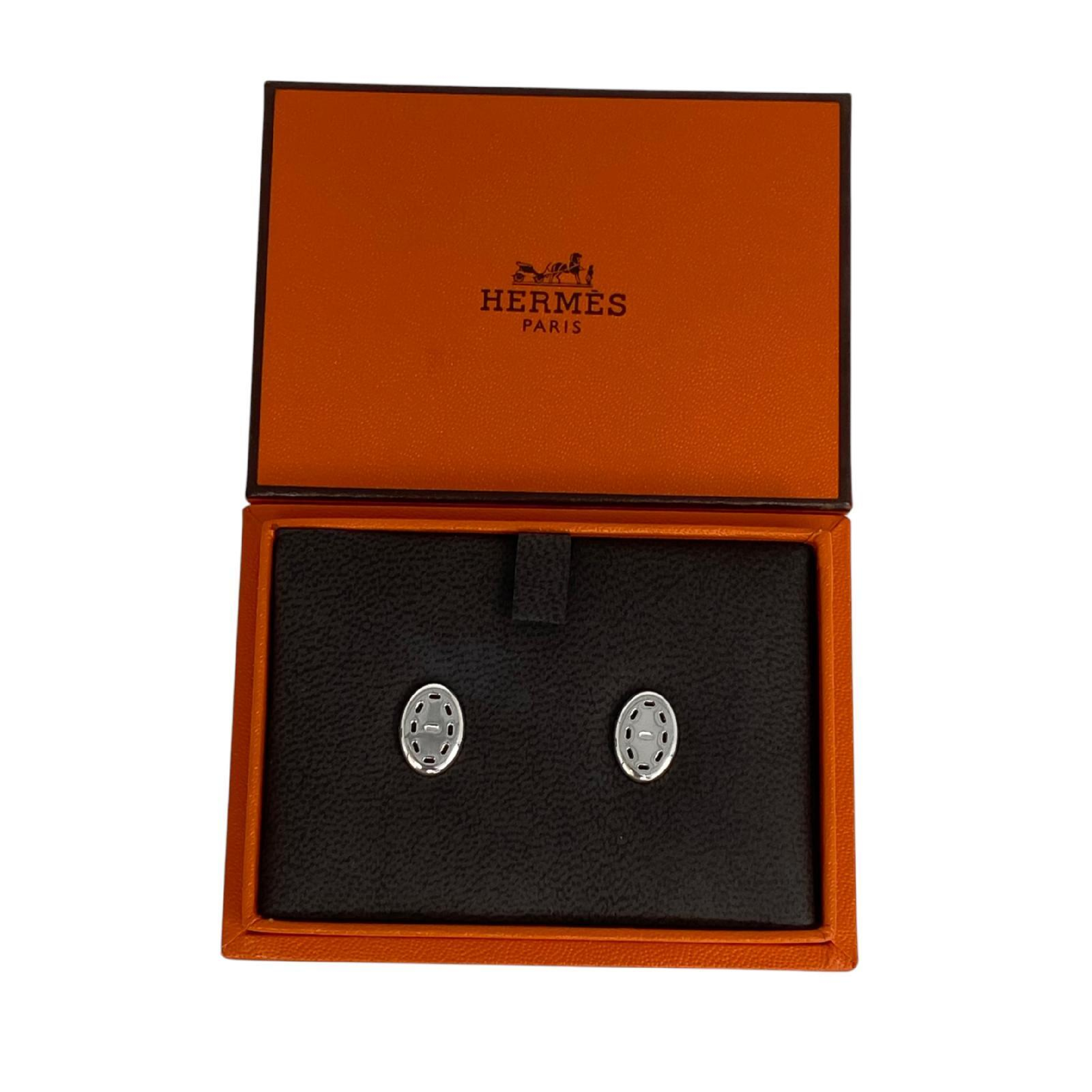 【*Shipped from: Hong Kong*】HERMES ( ) Silver-colored Sterling Silver 925 Earrings — view 10