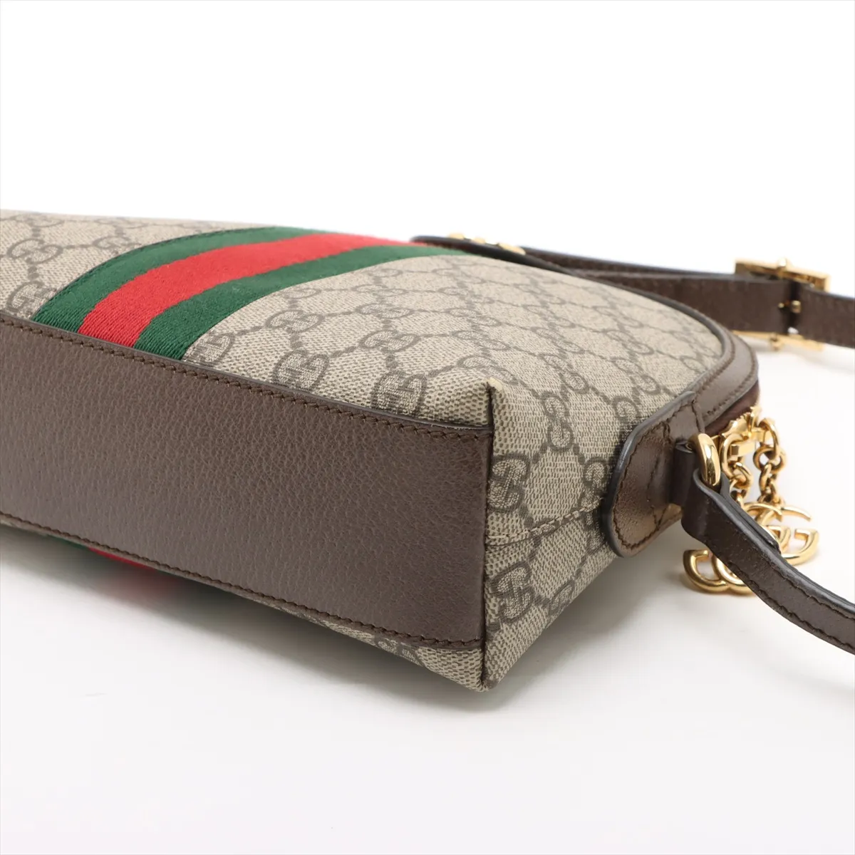 GG Supreme PVC x Leather Shoulder Bag, Beige, 499621 — view 3