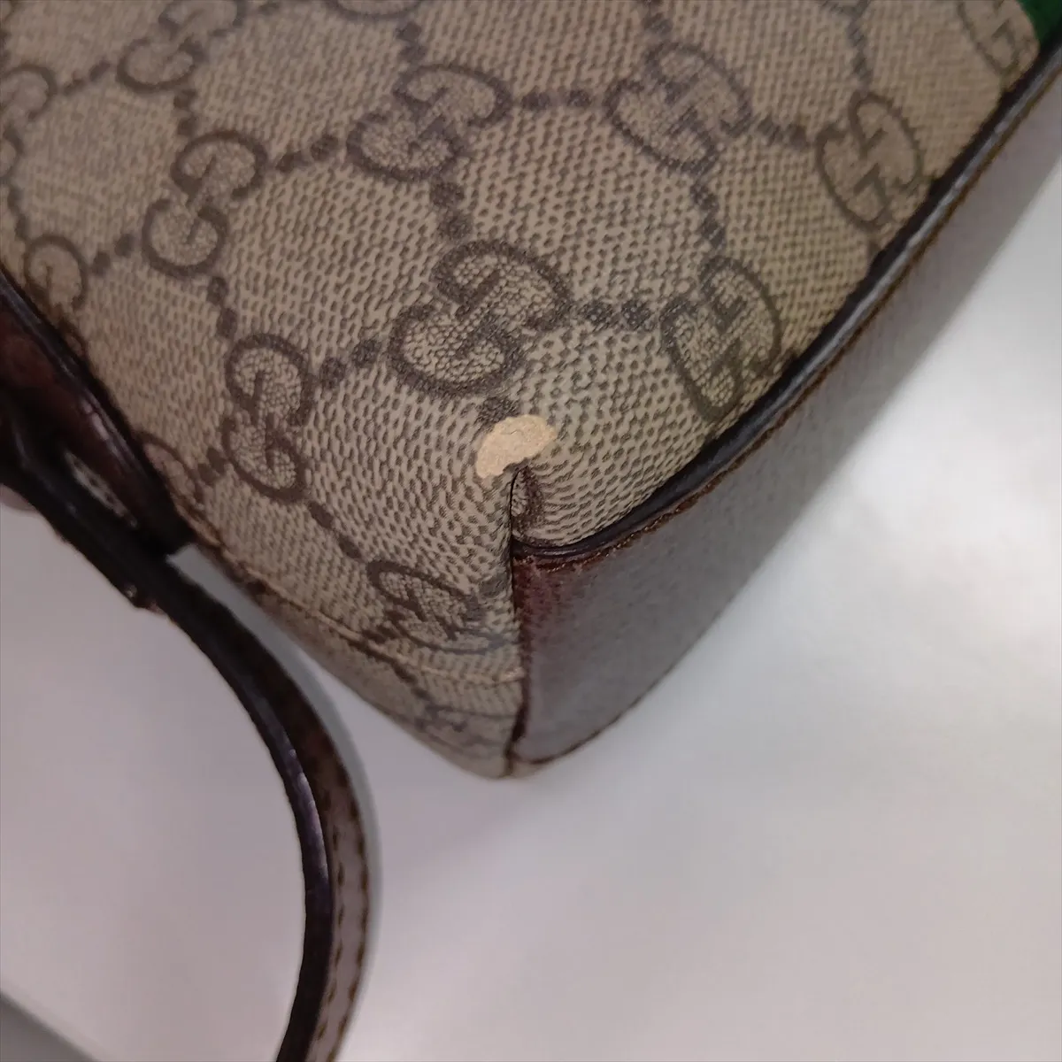 GG Supreme PVC x Leather Shoulder Bag, Beige, 499621 — view 10