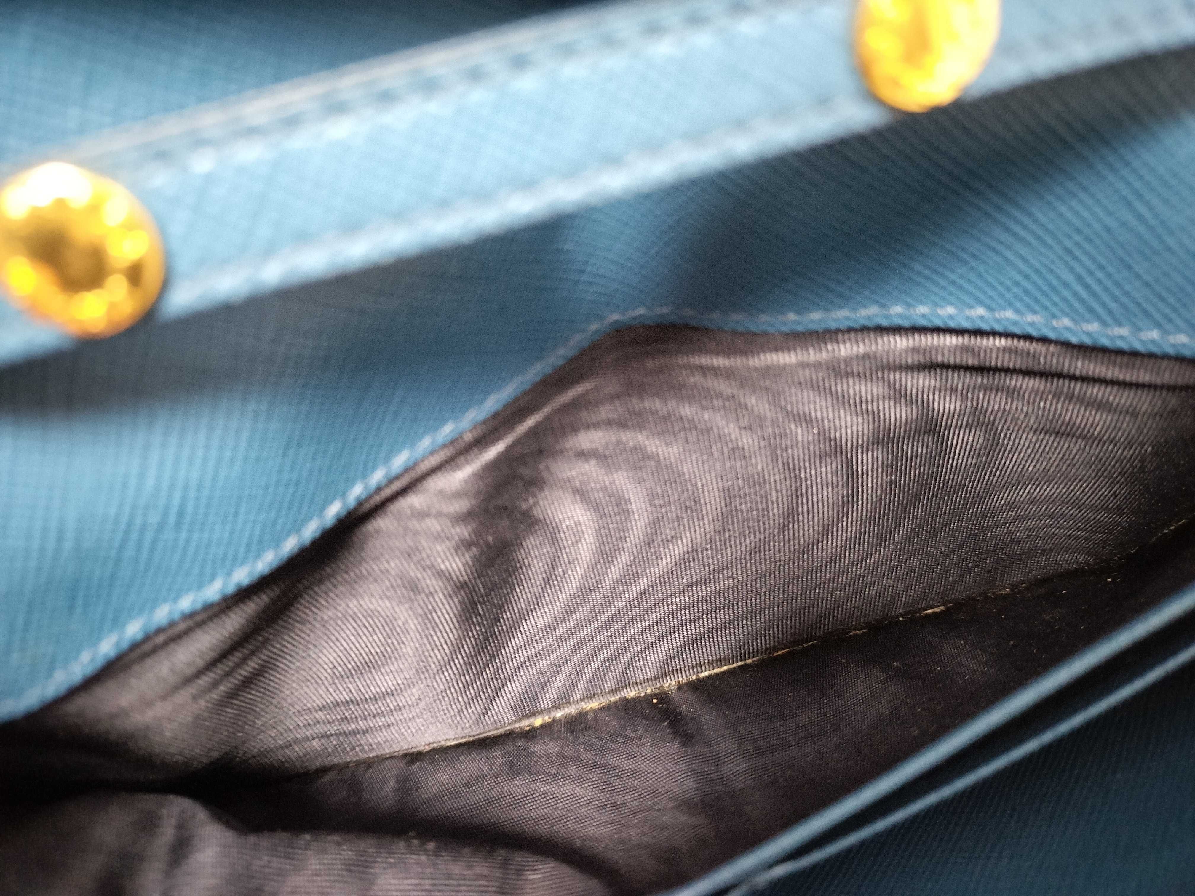 Shoulder Bag Saffiano Blue Wallet — view 12