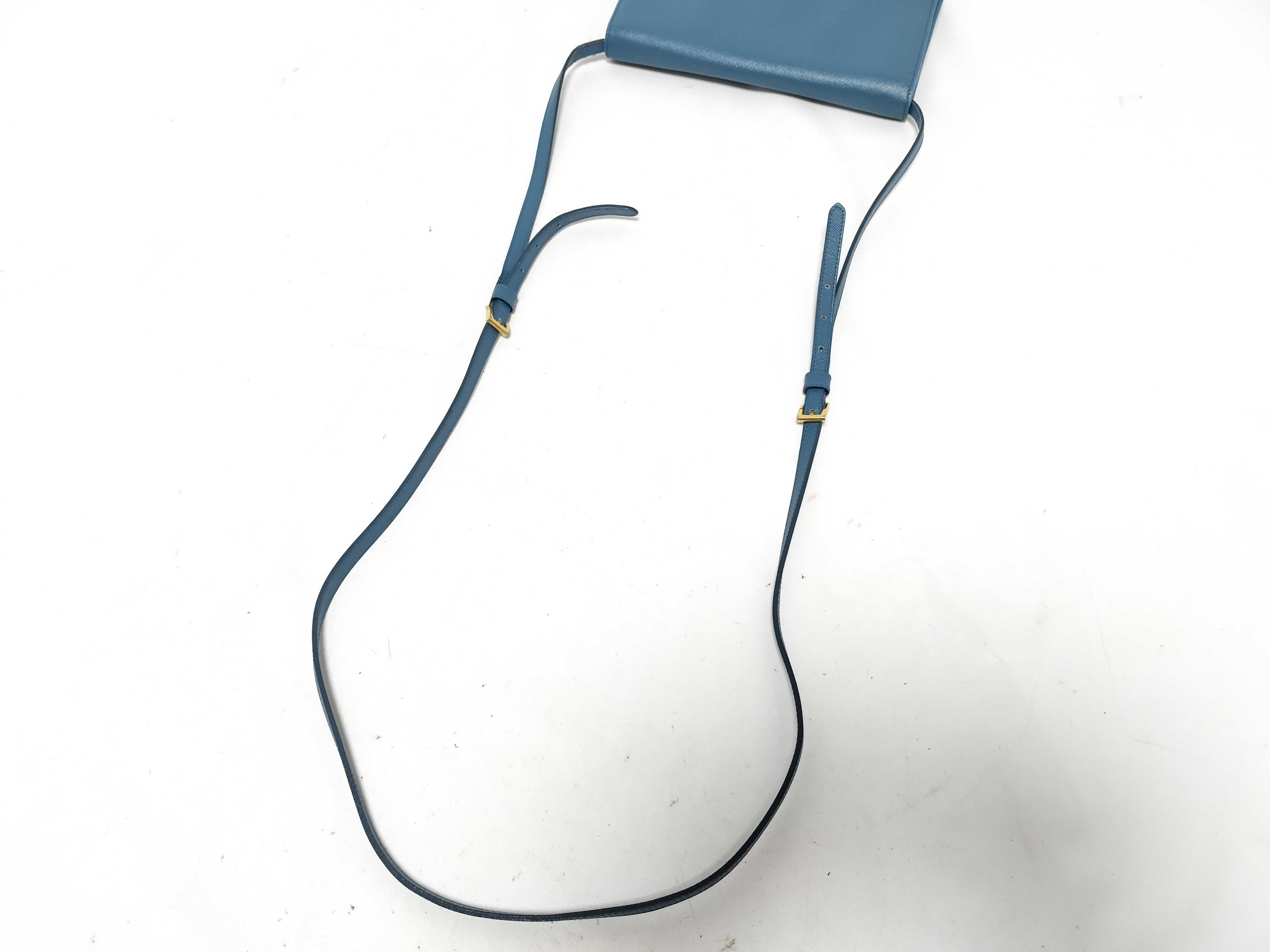 Shoulder Bag Saffiano Blue Wallet — view 3