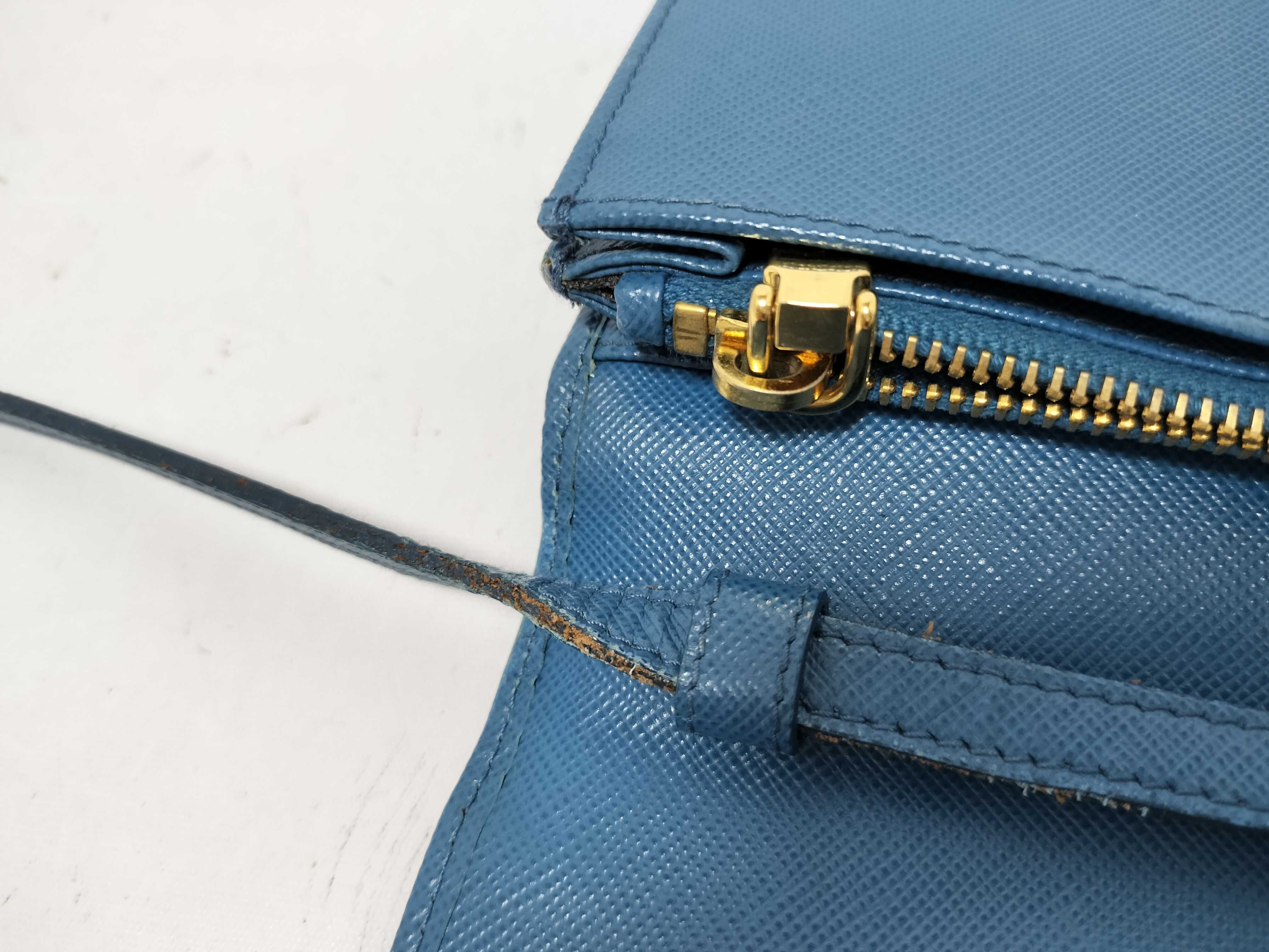 Shoulder Bag Saffiano Blue Wallet — view 5
