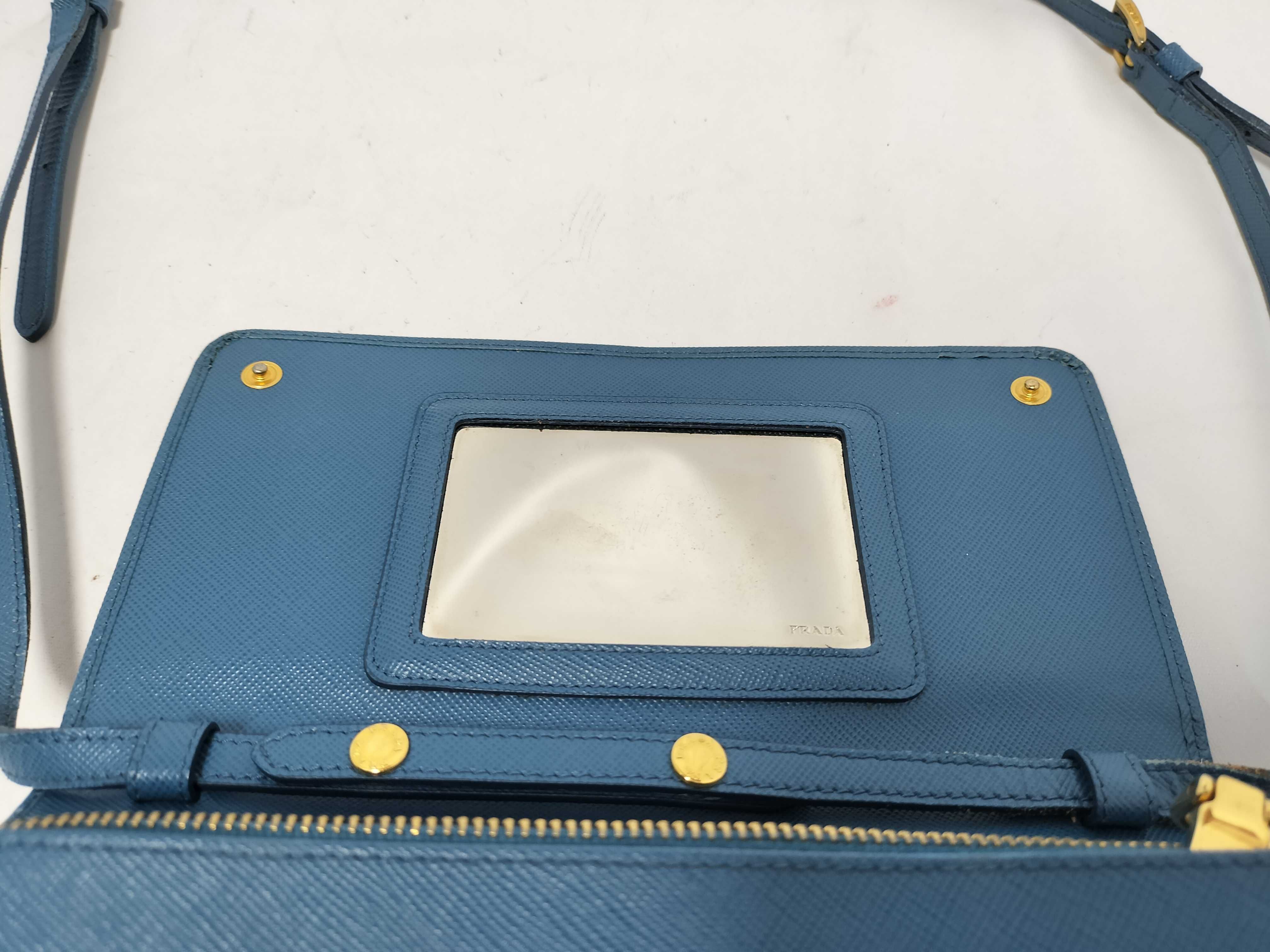 Shoulder Bag Saffiano Blue Wallet — view 8