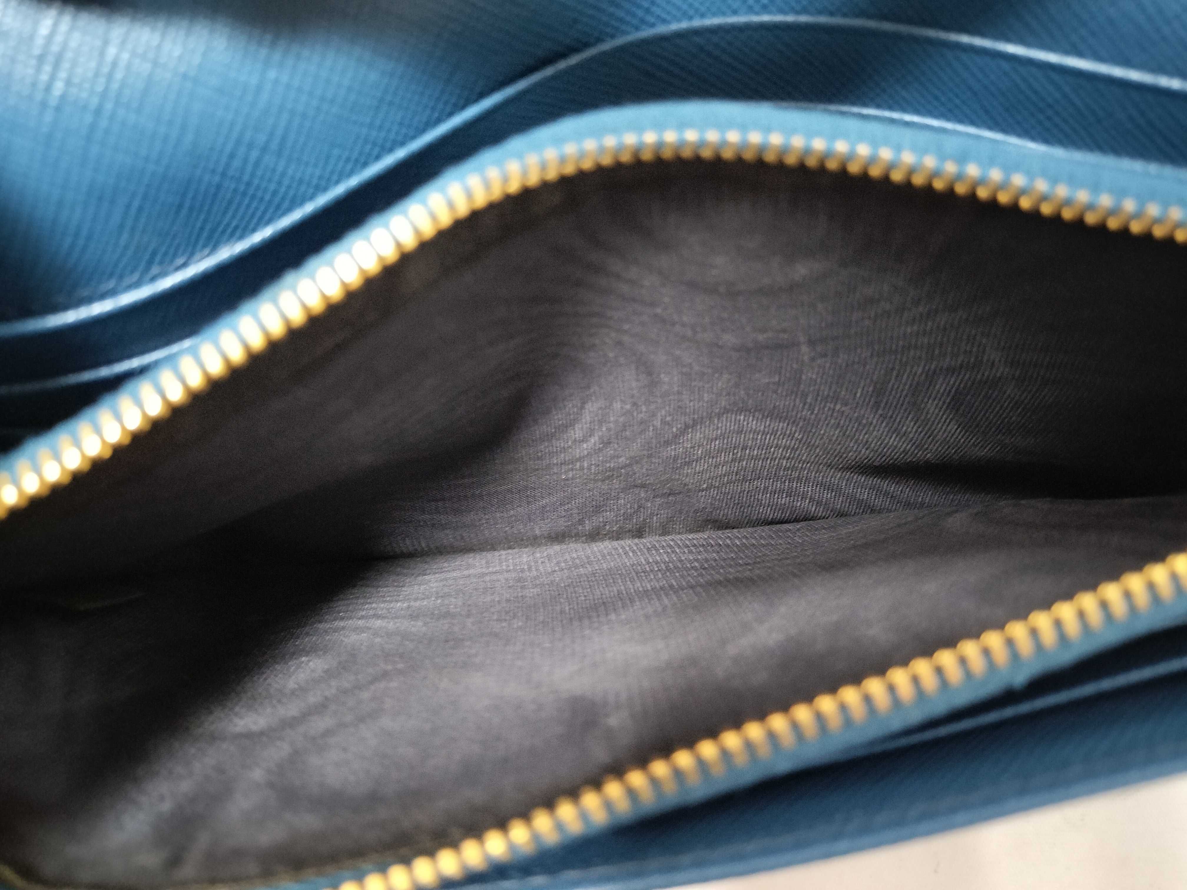 Shoulder Bag Saffiano Blue Wallet — view 9