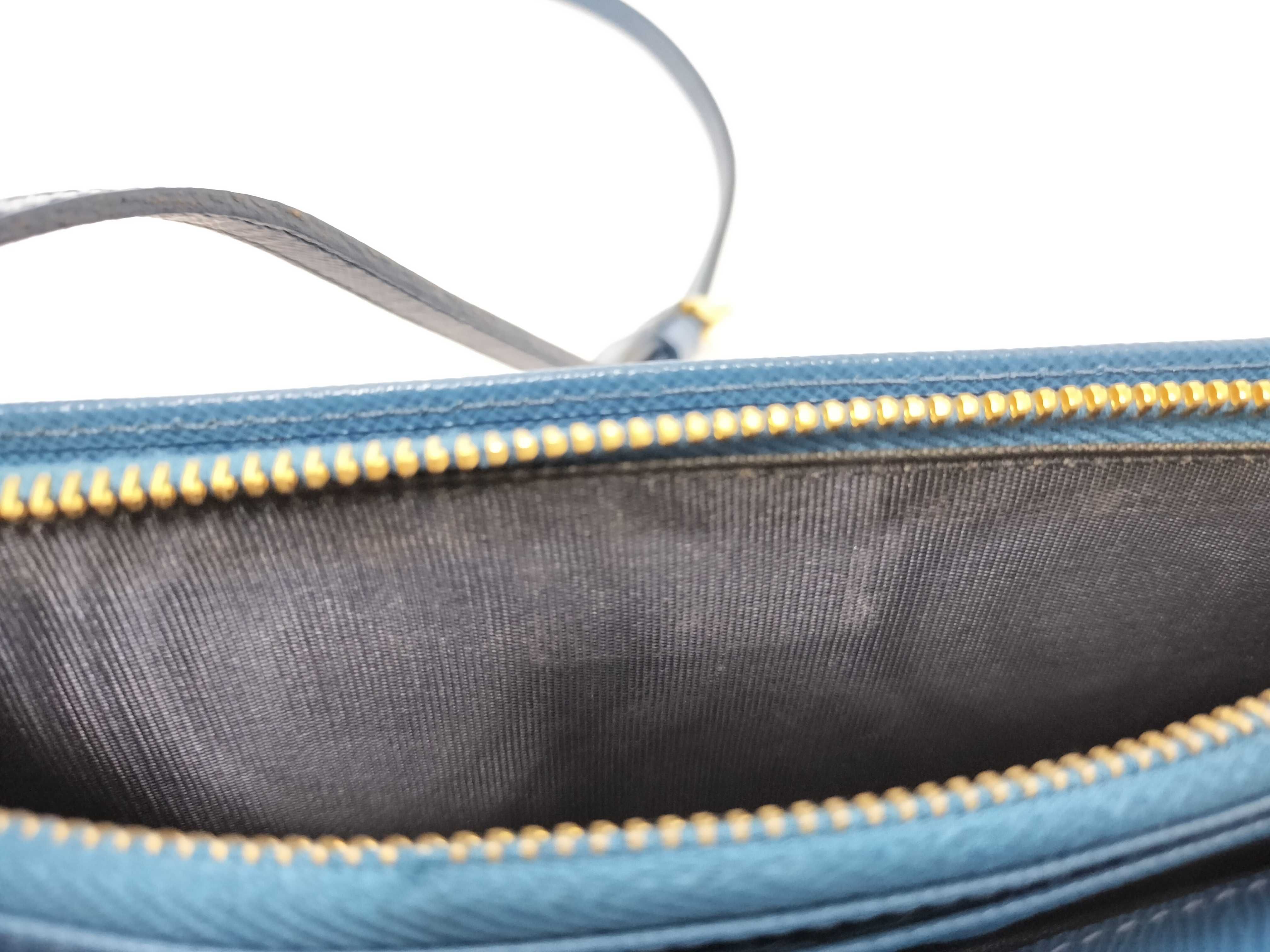 Shoulder Bag Saffiano Blue Wallet — view 10
