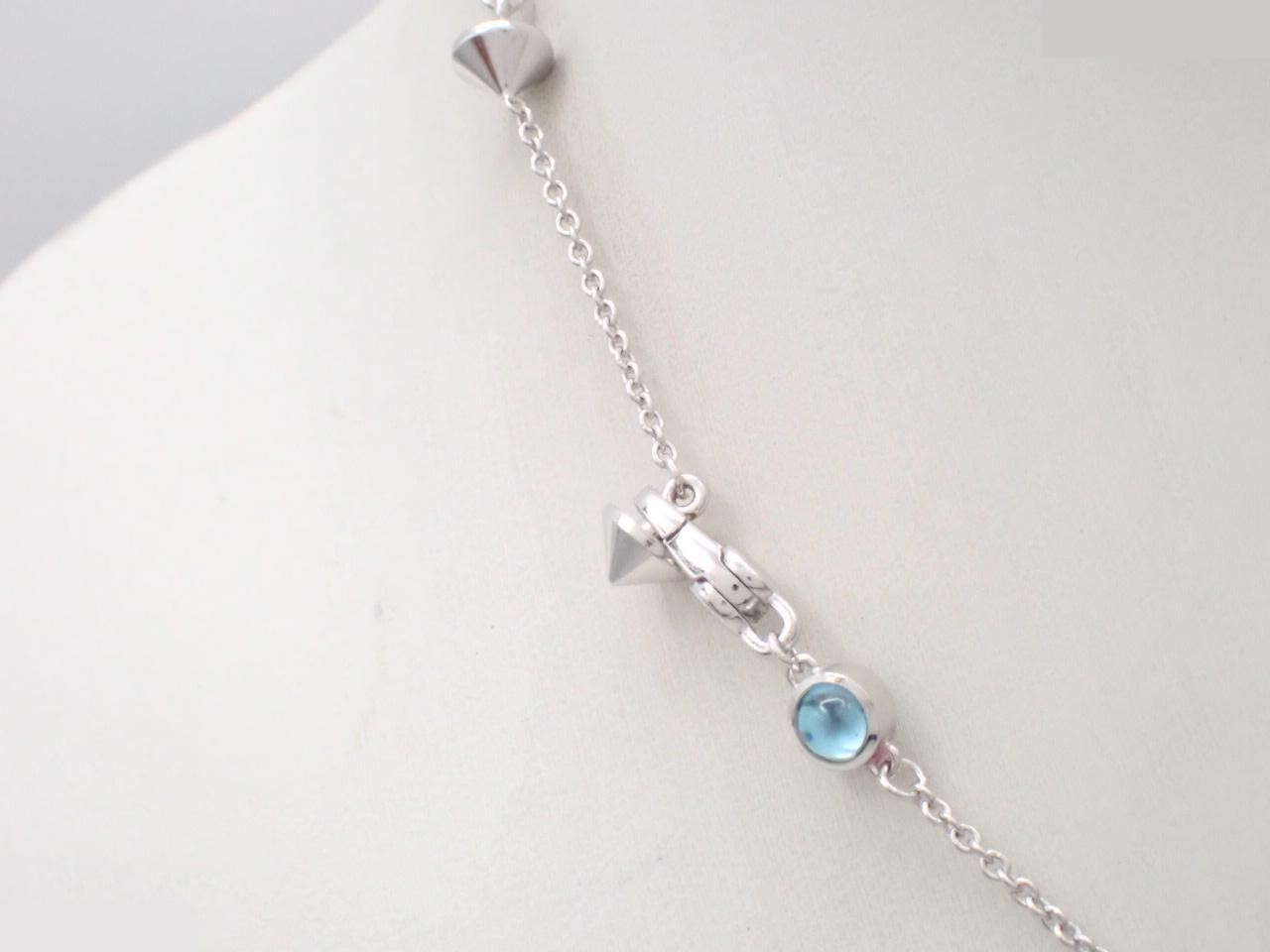 Heart-shaped necklace with topaz, sterling silver (SV925), 6.4g — view 2