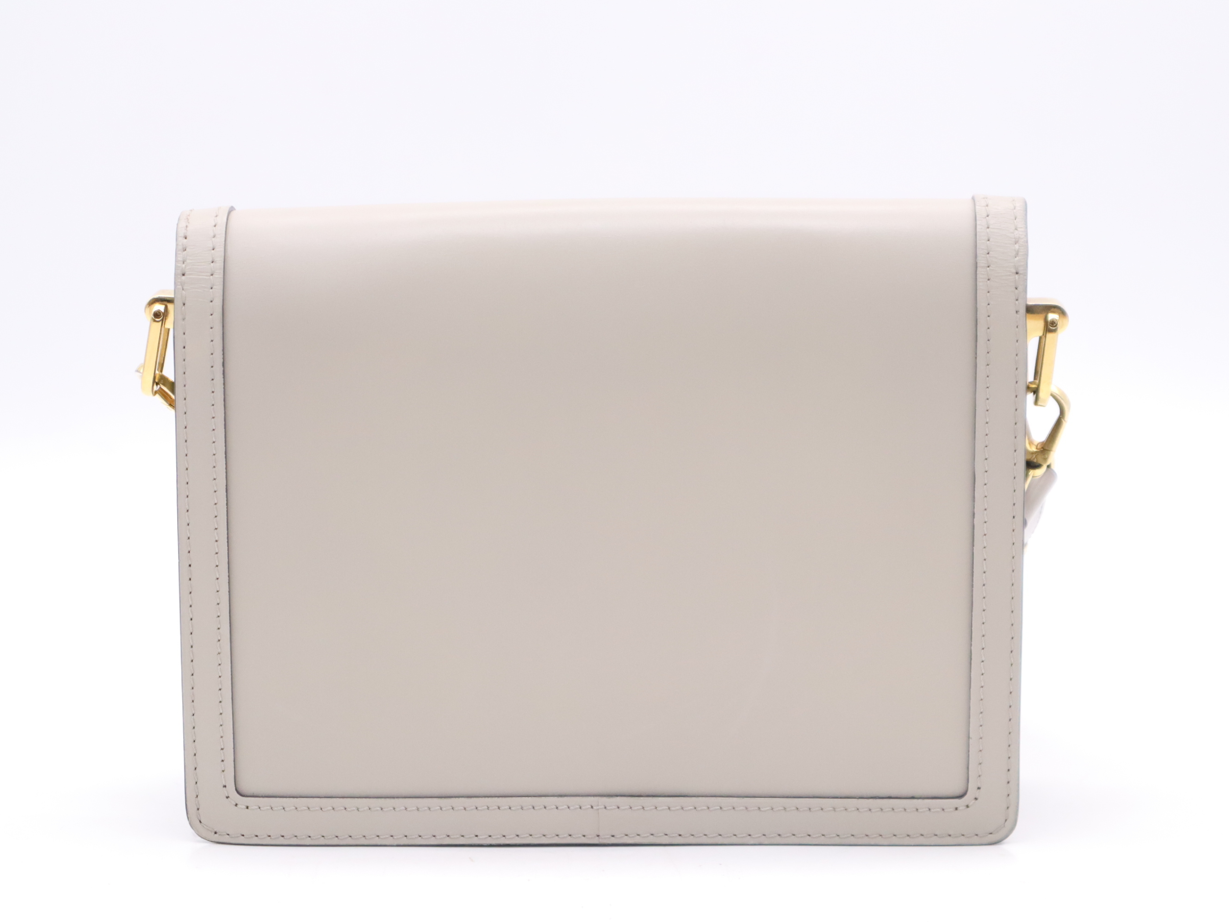 Calf Leather Dauphine MINI Grey Gold Hardware Shoulder Bag with Shoulder Strap — view 2