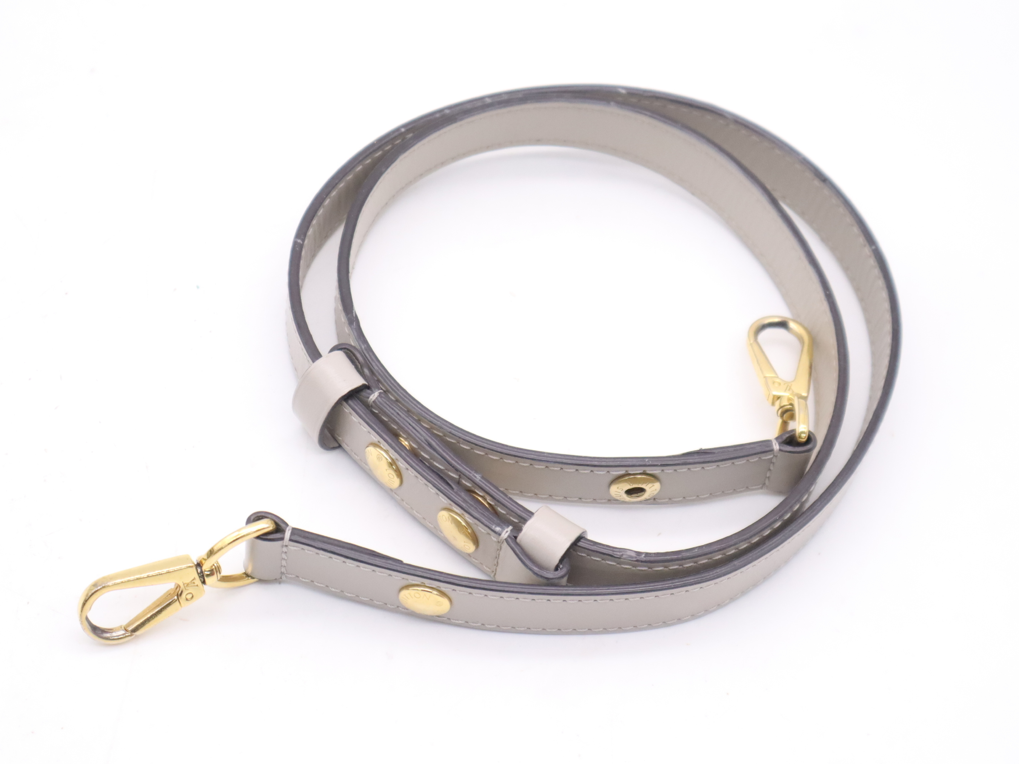 Calf Leather Dauphine MINI Grey Gold Hardware Shoulder Bag with Shoulder Strap — view 14
