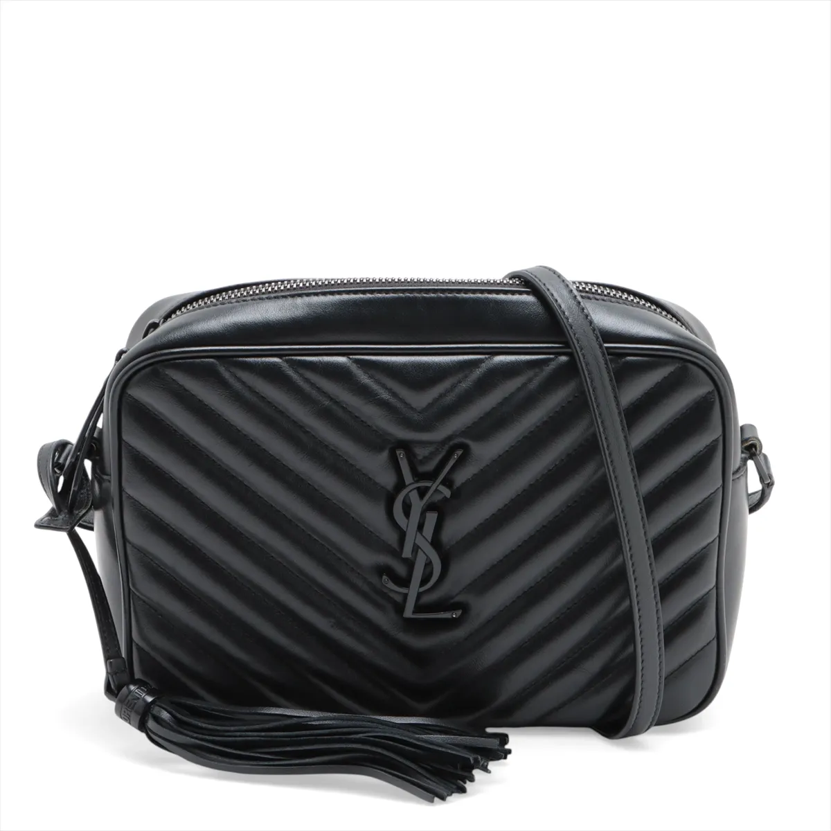 Lou Camera Leather Shoulder Bag, Black, 612544
