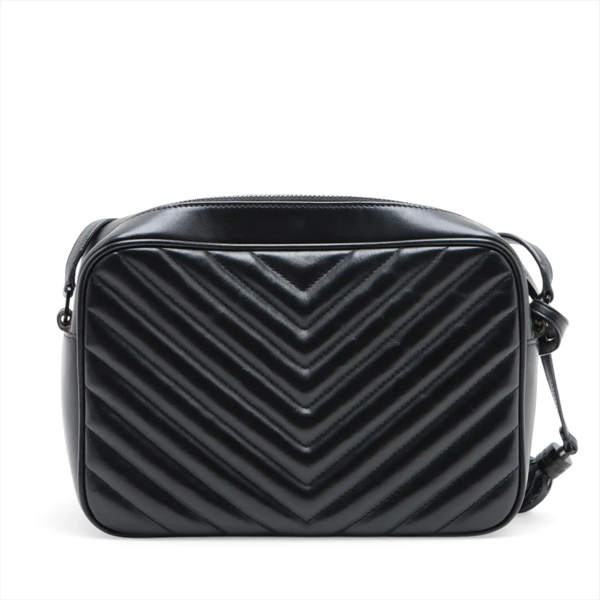 Lou Camera Leather Shoulder Bag, Black, 612544 — view 2