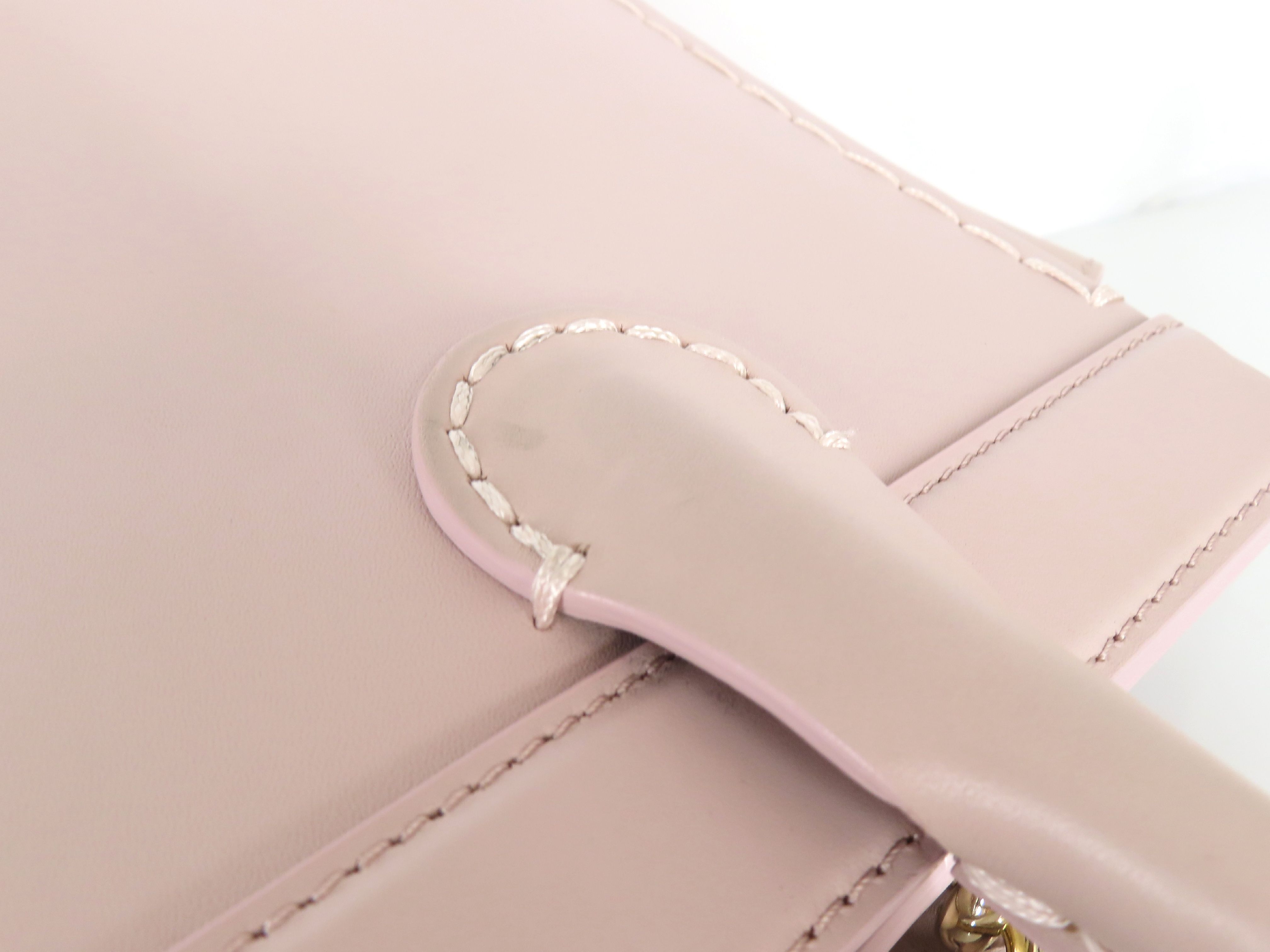 Edith Leather 2-Way Handbag, Pink Gray — view 5