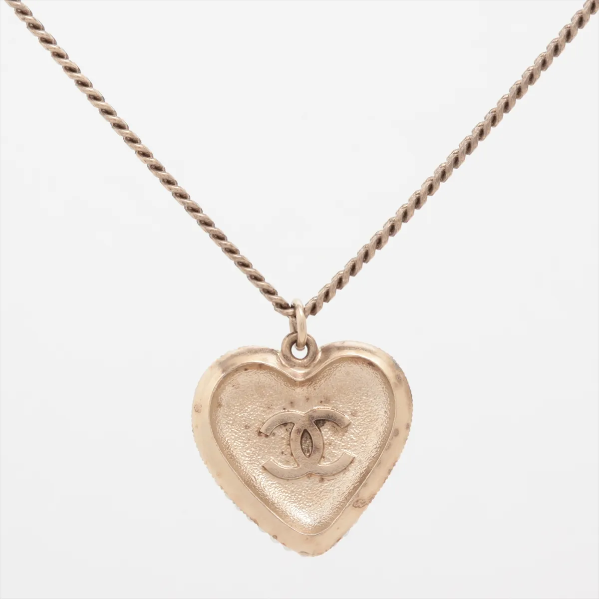 Coco Mark C22B Necklace, GP x Rhinestone, Gold, — view 2