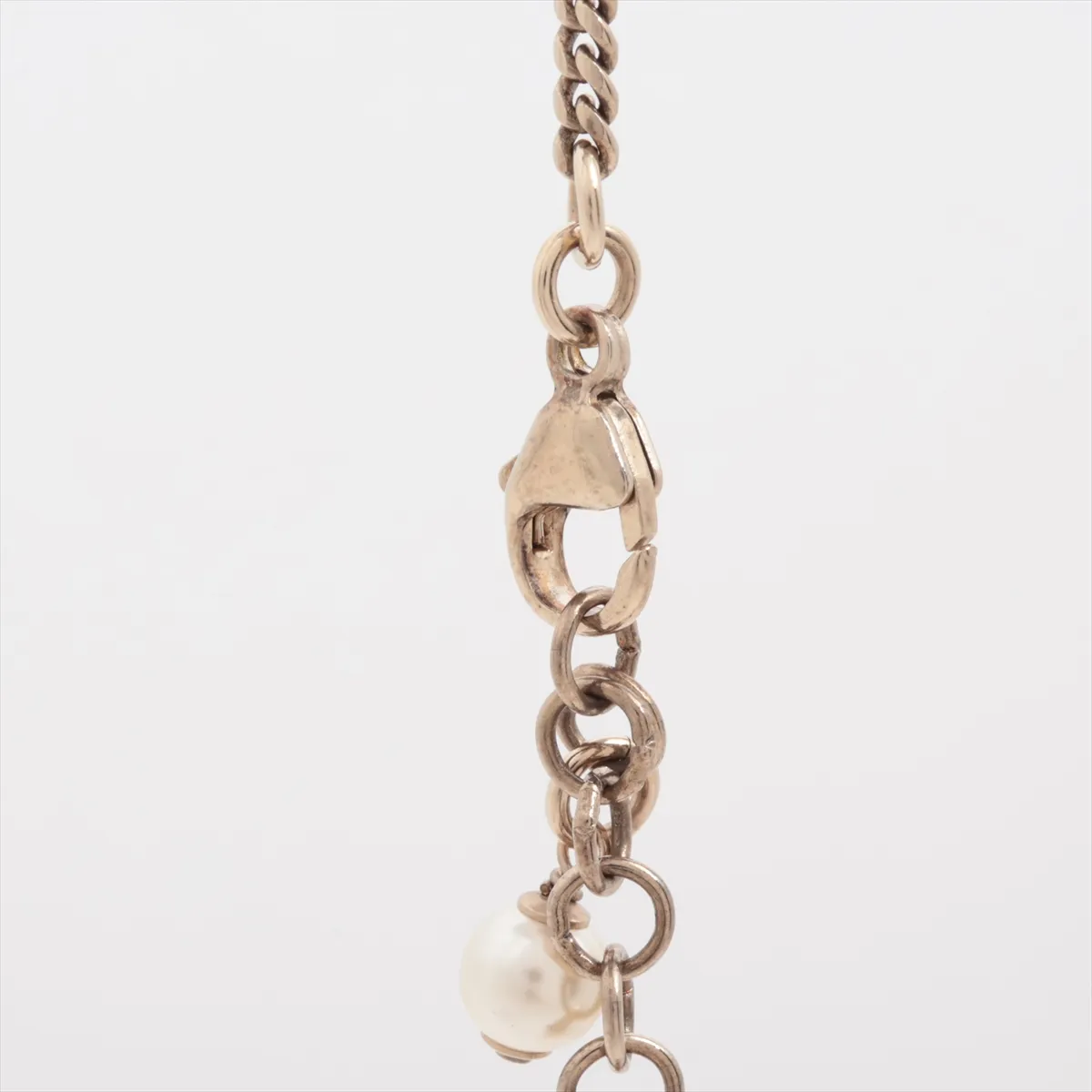 Coco Mark C22B Necklace, GP x Rhinestone, Gold, — view 3