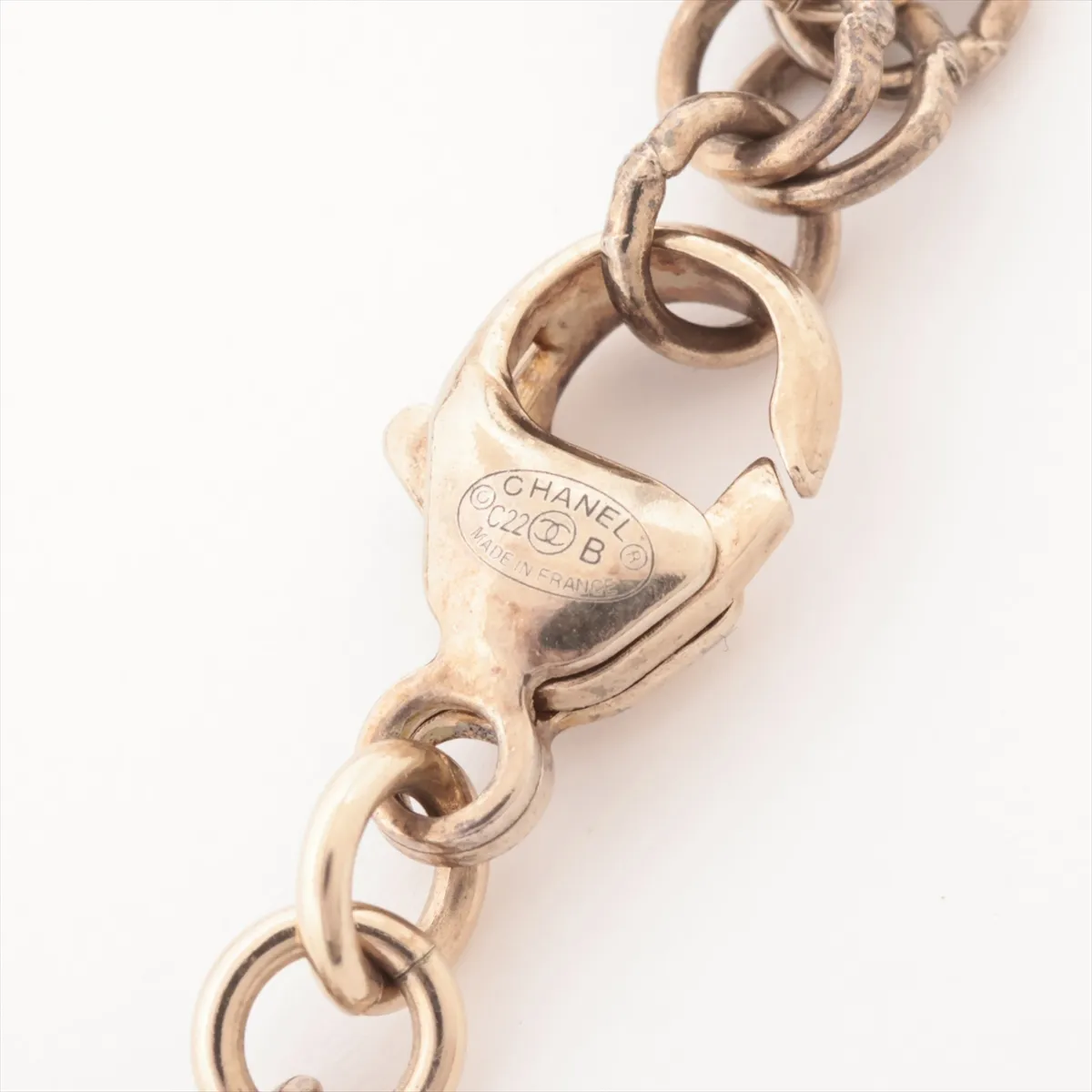 Coco Mark C22B Necklace, GP x Rhinestone, Gold, — view 4