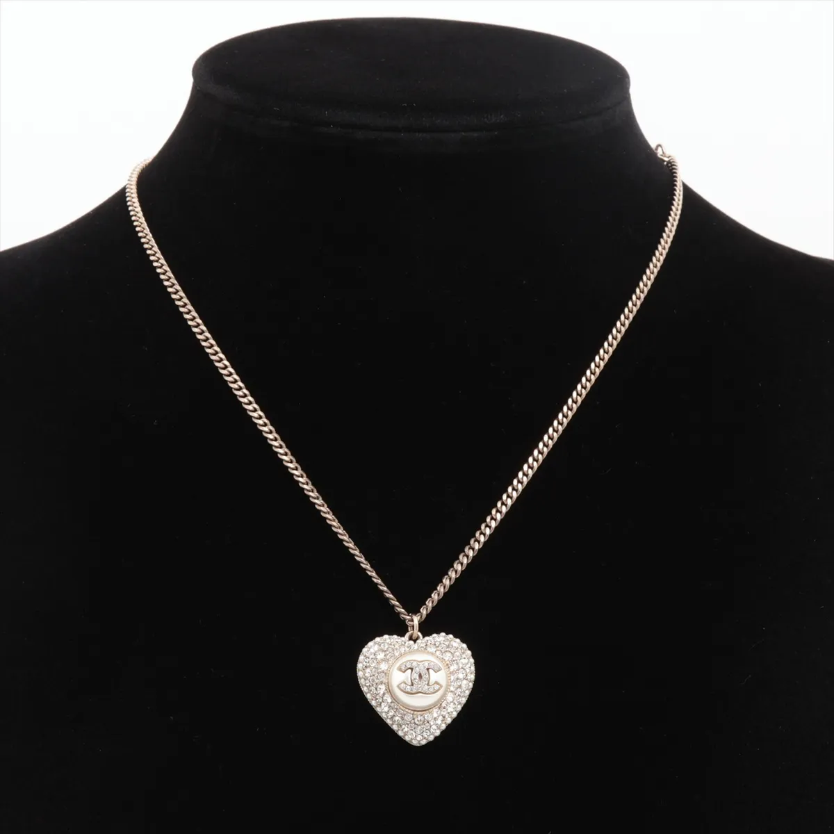 Coco Mark C22B Necklace, GP x Rhinestone, Gold, — view 5