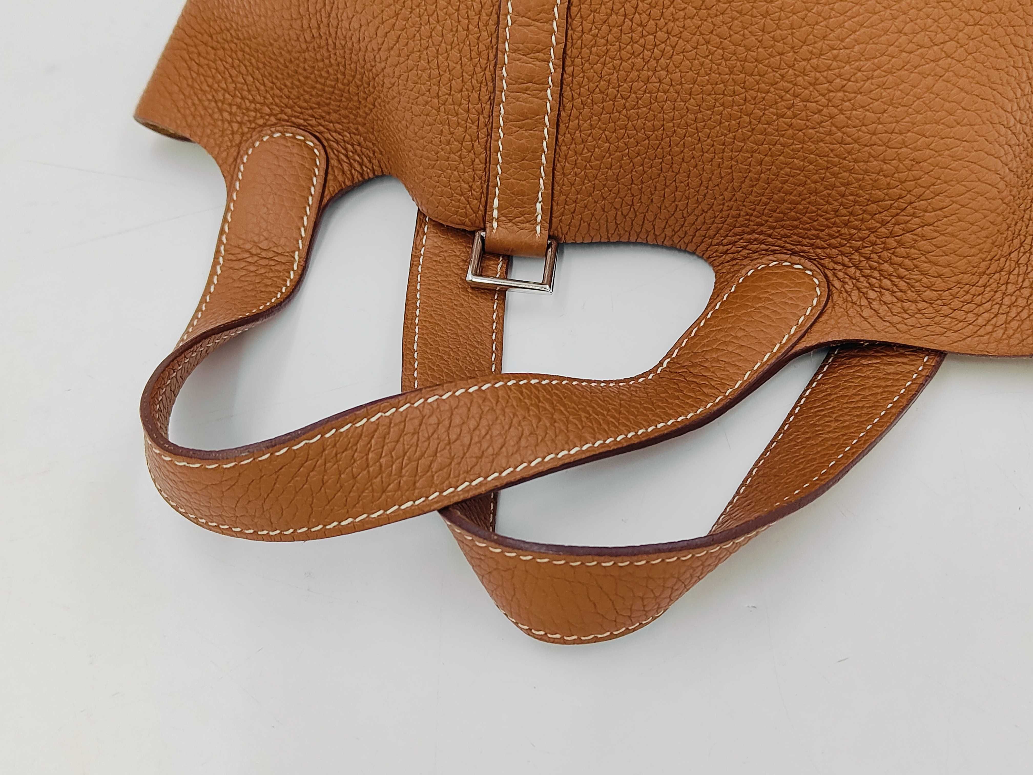 Picotin Lock PM Taurillon Leather Gold Y Stamp Silver Handbag — view 3