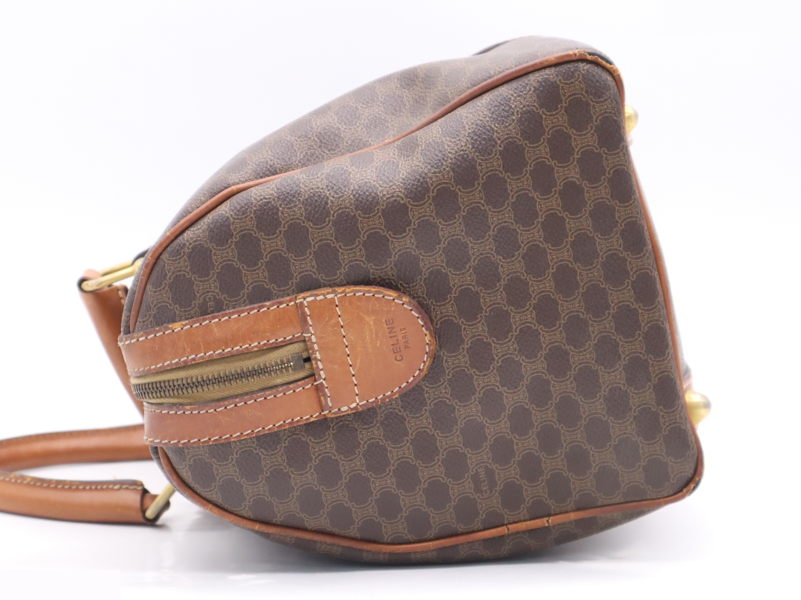 Leather Macadam pattern mini Boston bag — view 3