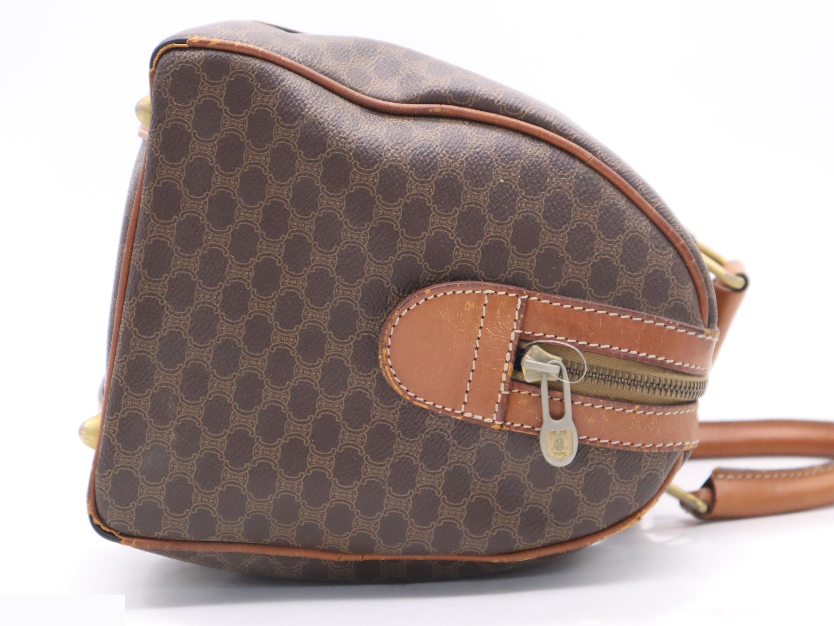 Leather Macadam pattern mini Boston bag — view 5