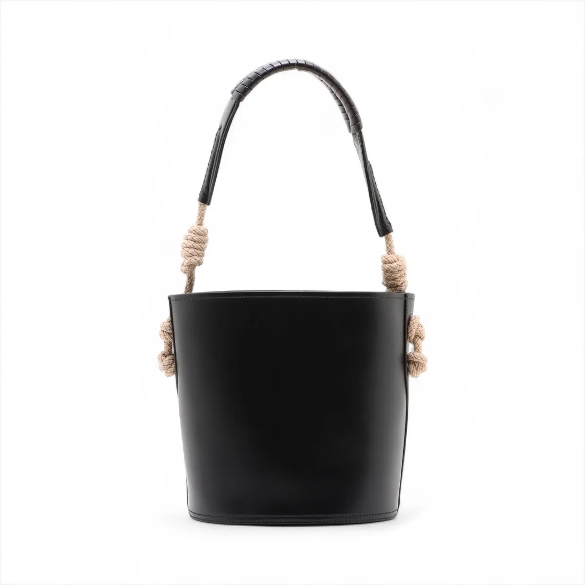 Leather Shoulder Bag, Black, 1BE050, Unsigned Guarantee Card — view 2