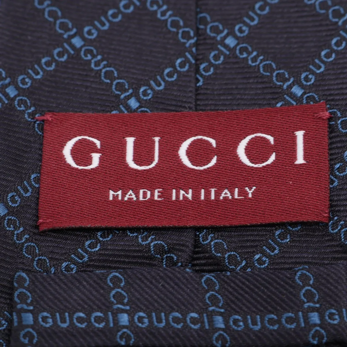 logo tie, silk, navy, — view 3