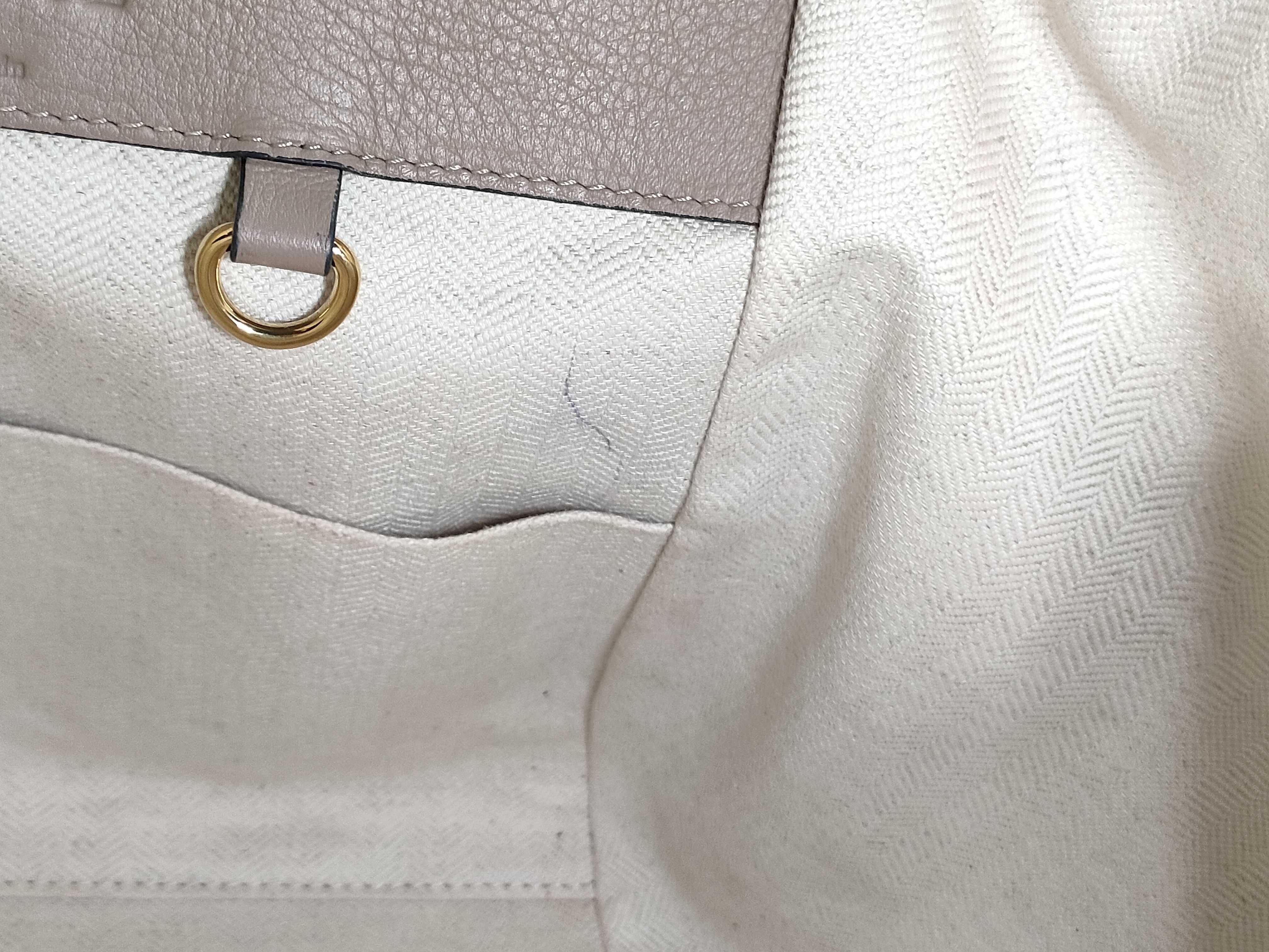 Hammock Small Leather Bag, Beige Handbag — view 11