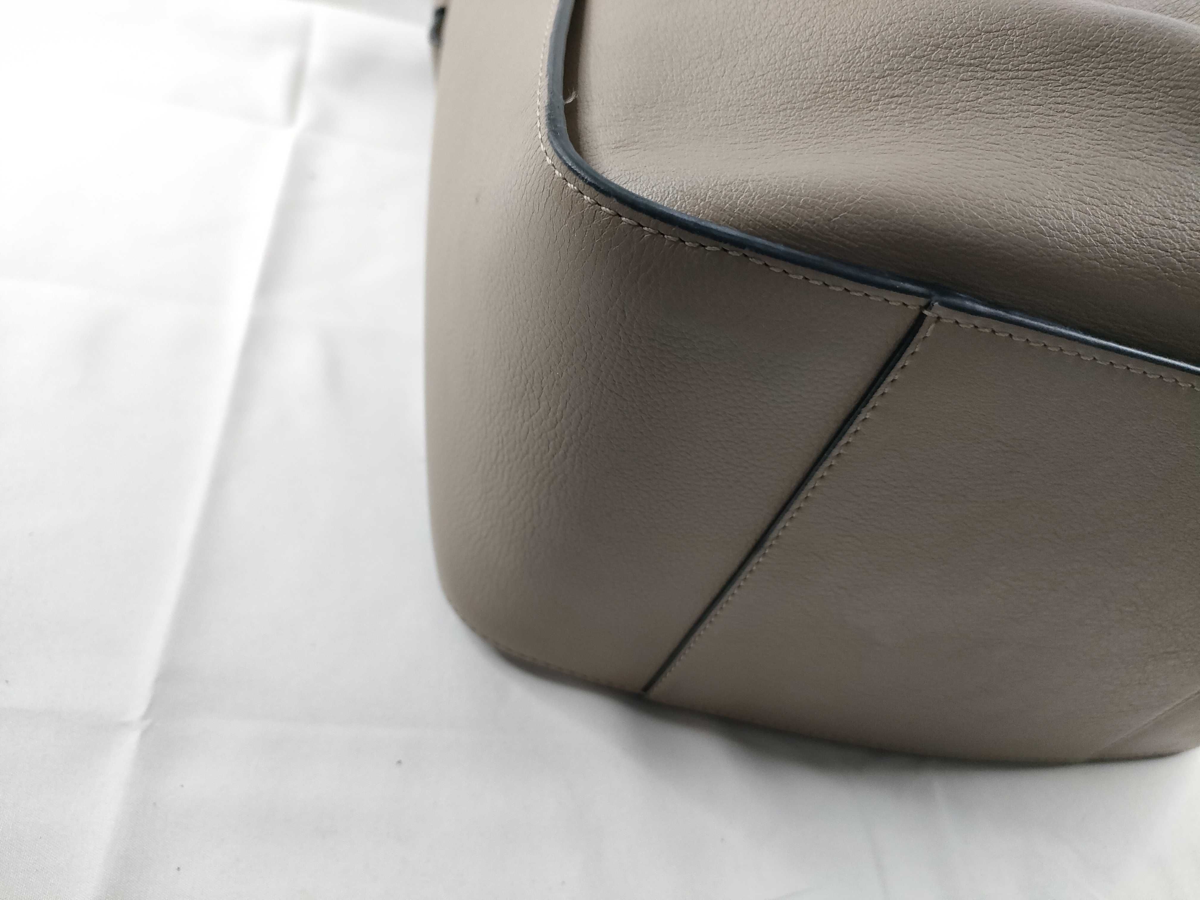 Hammock Small Leather Bag, Beige Handbag — view 3