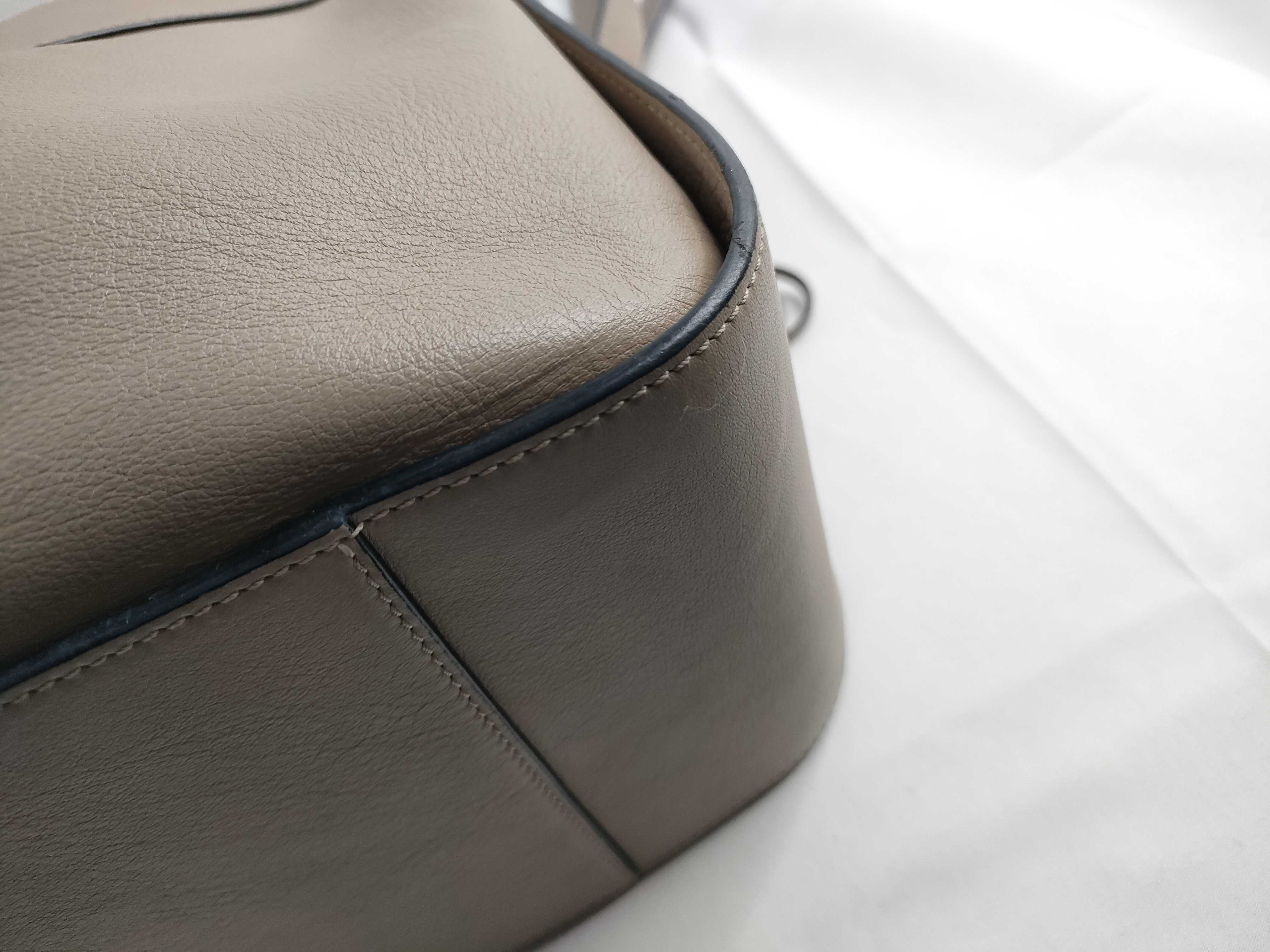 Hammock Small Leather Bag, Beige Handbag — view 5