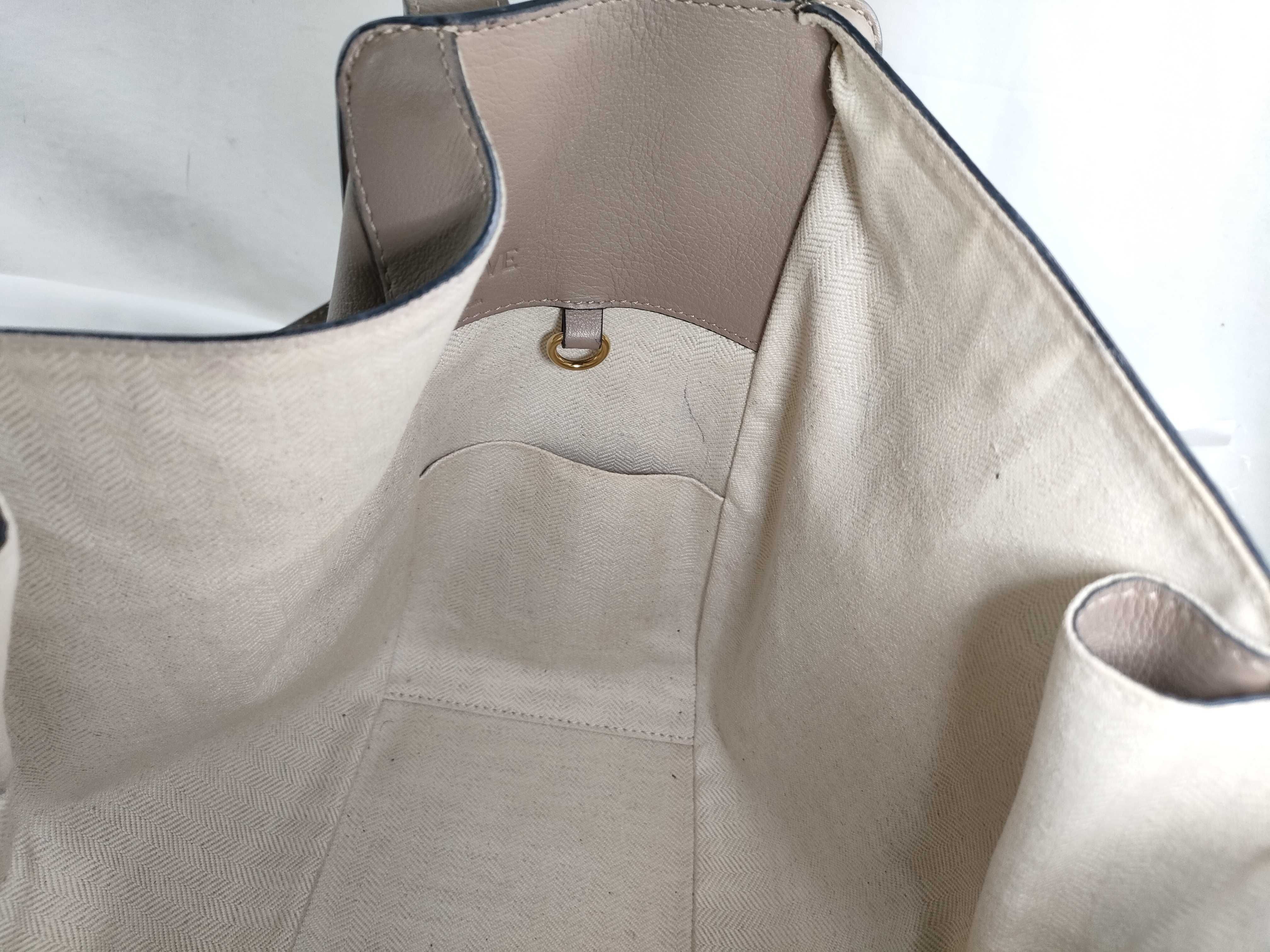 Hammock Small Leather Bag, Beige Handbag — view 9