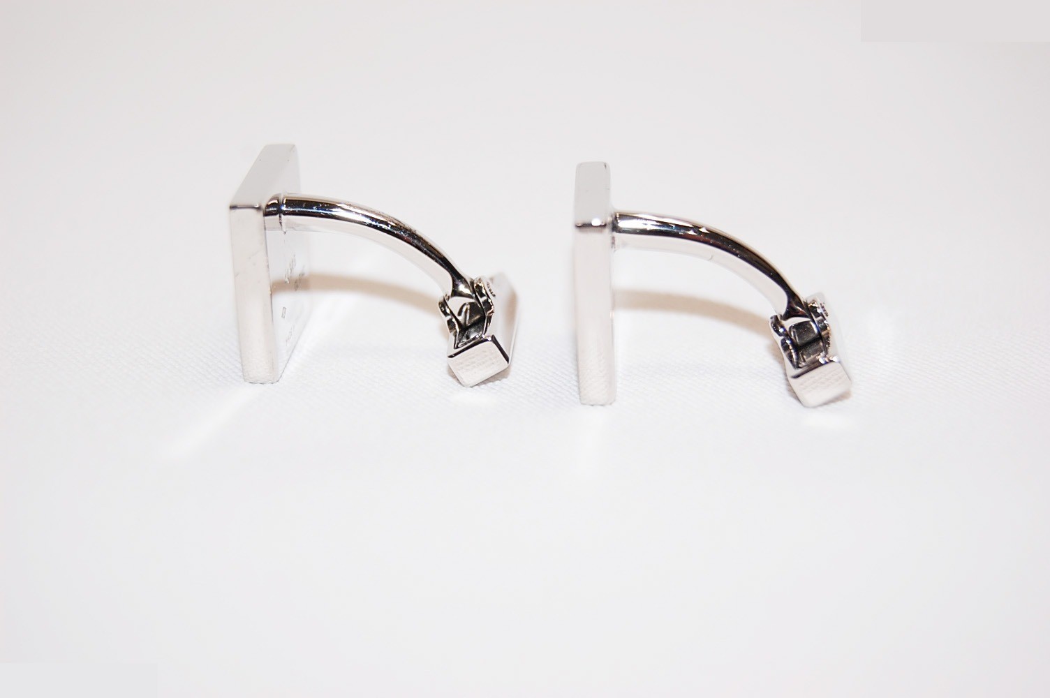 Damier (precious metal) cufflinks and tie clip, 925 sterling silver / 14.6g — view 3