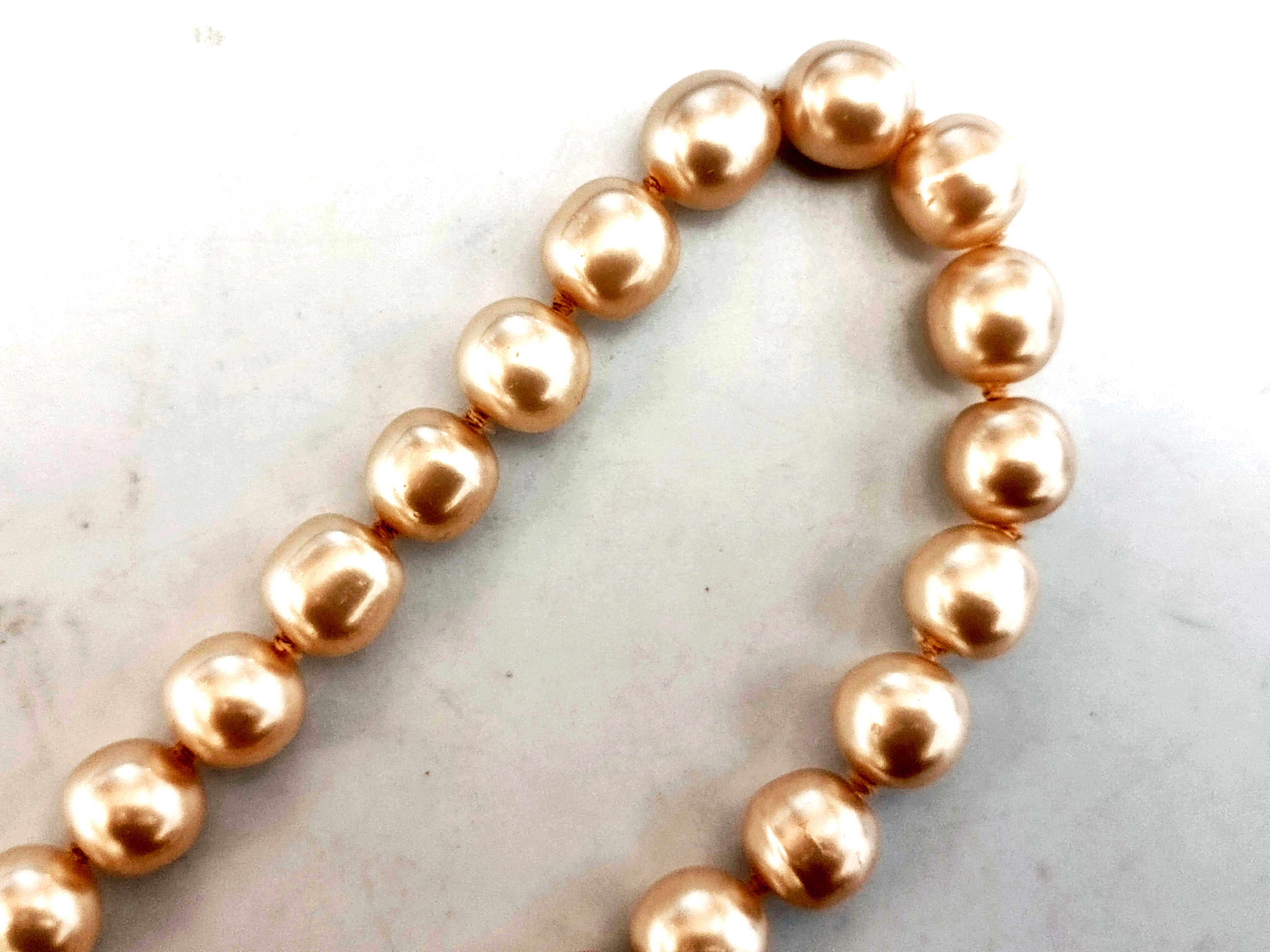 Coco Mark Turnlock 96P Faux Pearl Necklace — view 9