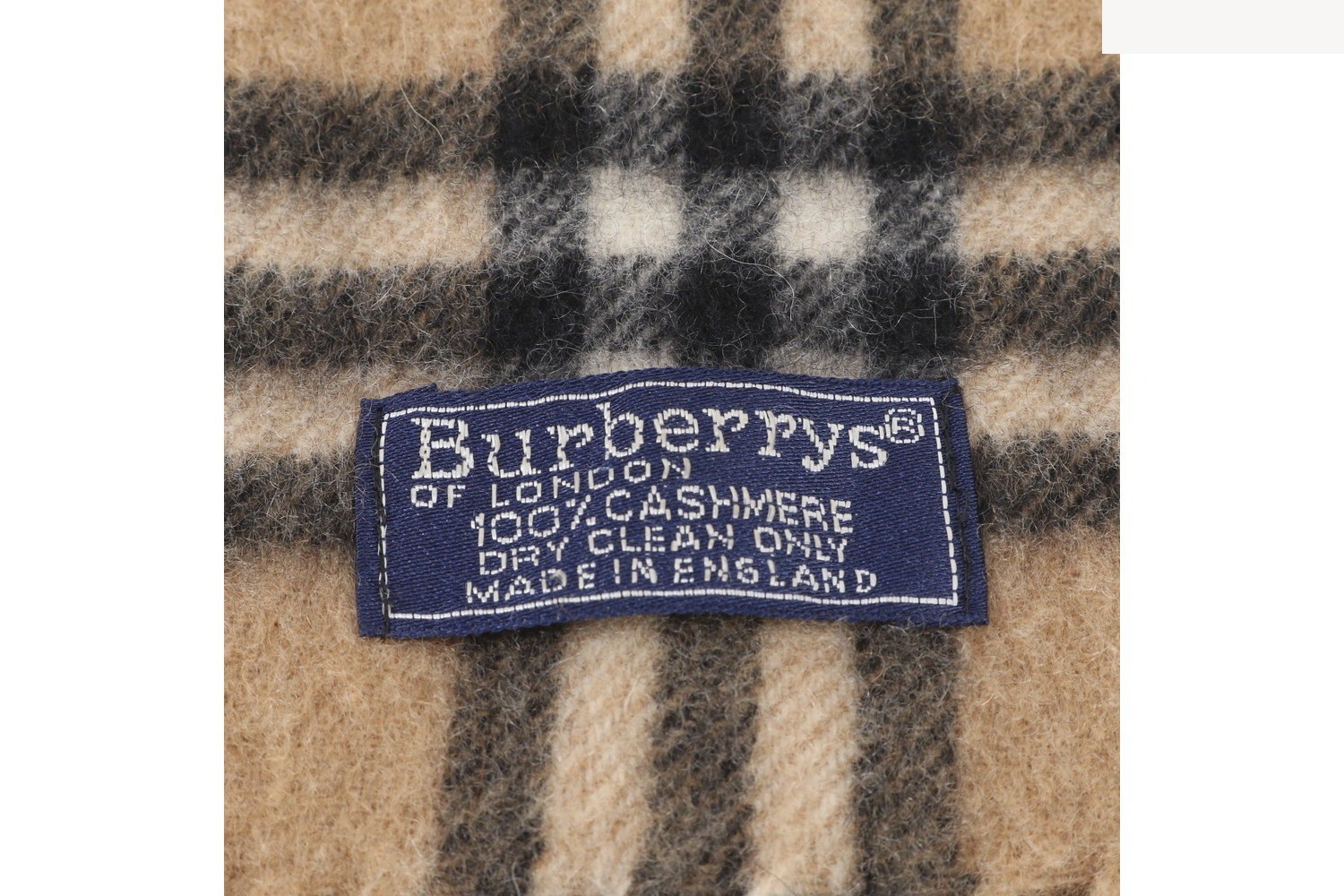Tag attached, 100% cashmere, Nova Check pattern scarf. — view 3