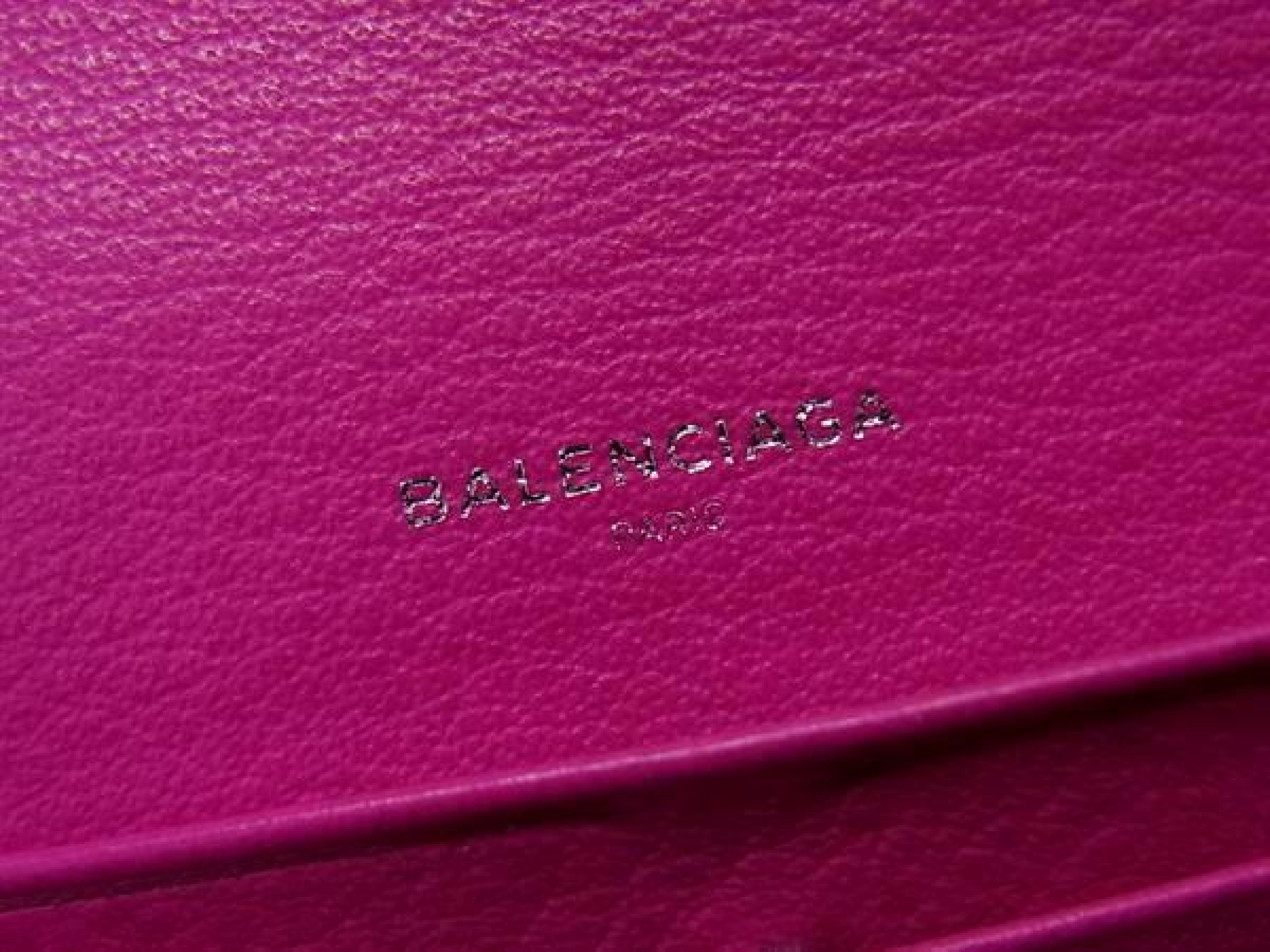 499207 Paper Leather Bi-fold Long Wallet, Billfold, Coin Purse, Women's, Magenta Pink (FY3038) — view 6