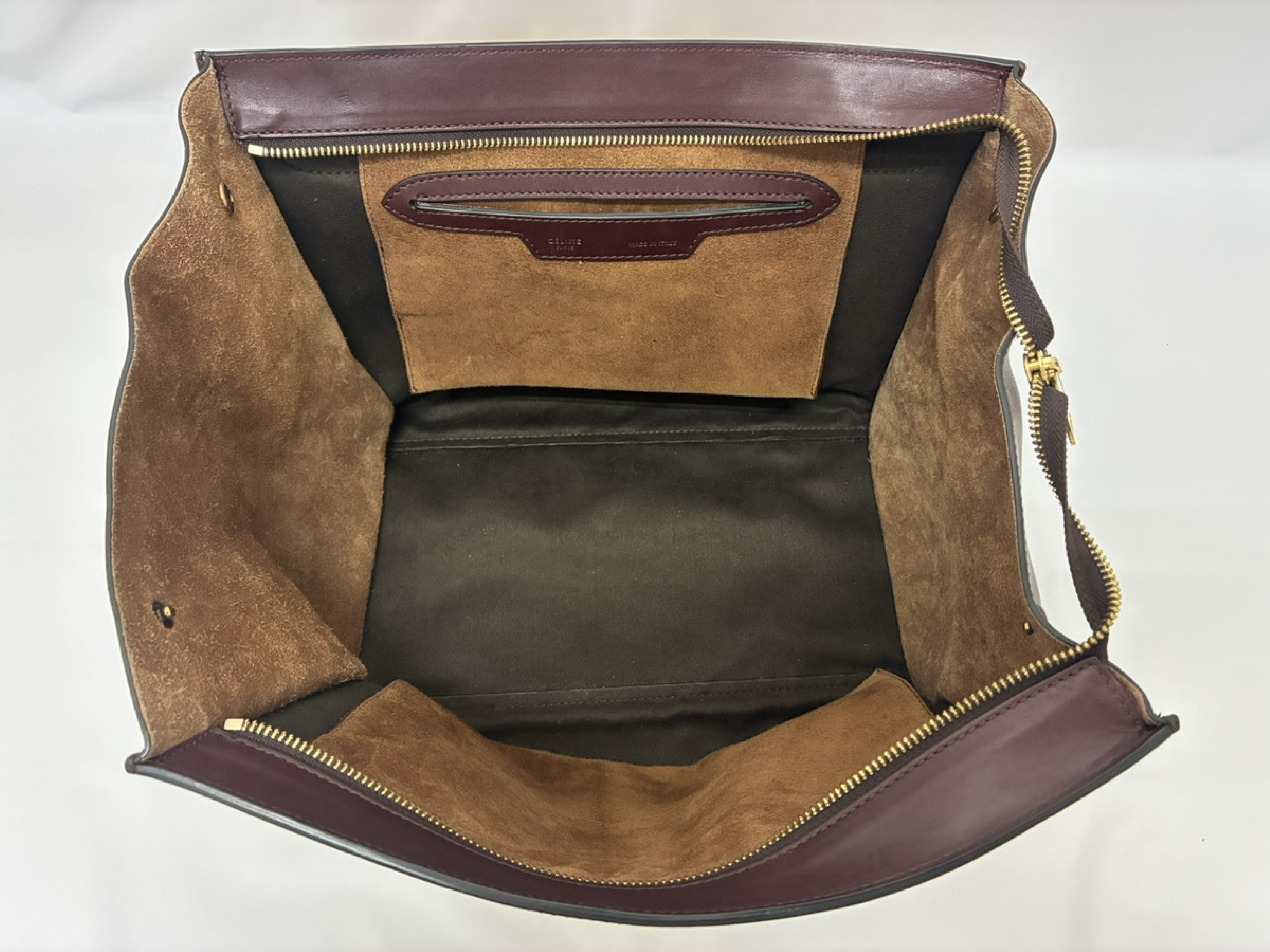 Trapeze Handbag Leather/Wine x Black Handbag — view 9
