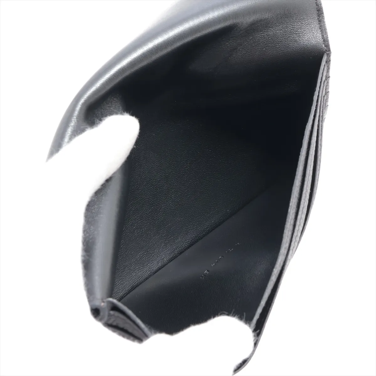Dogon Long Taurillon Clemence Long Wallet, Black, Silver Hardware, X: 2016 — view 3