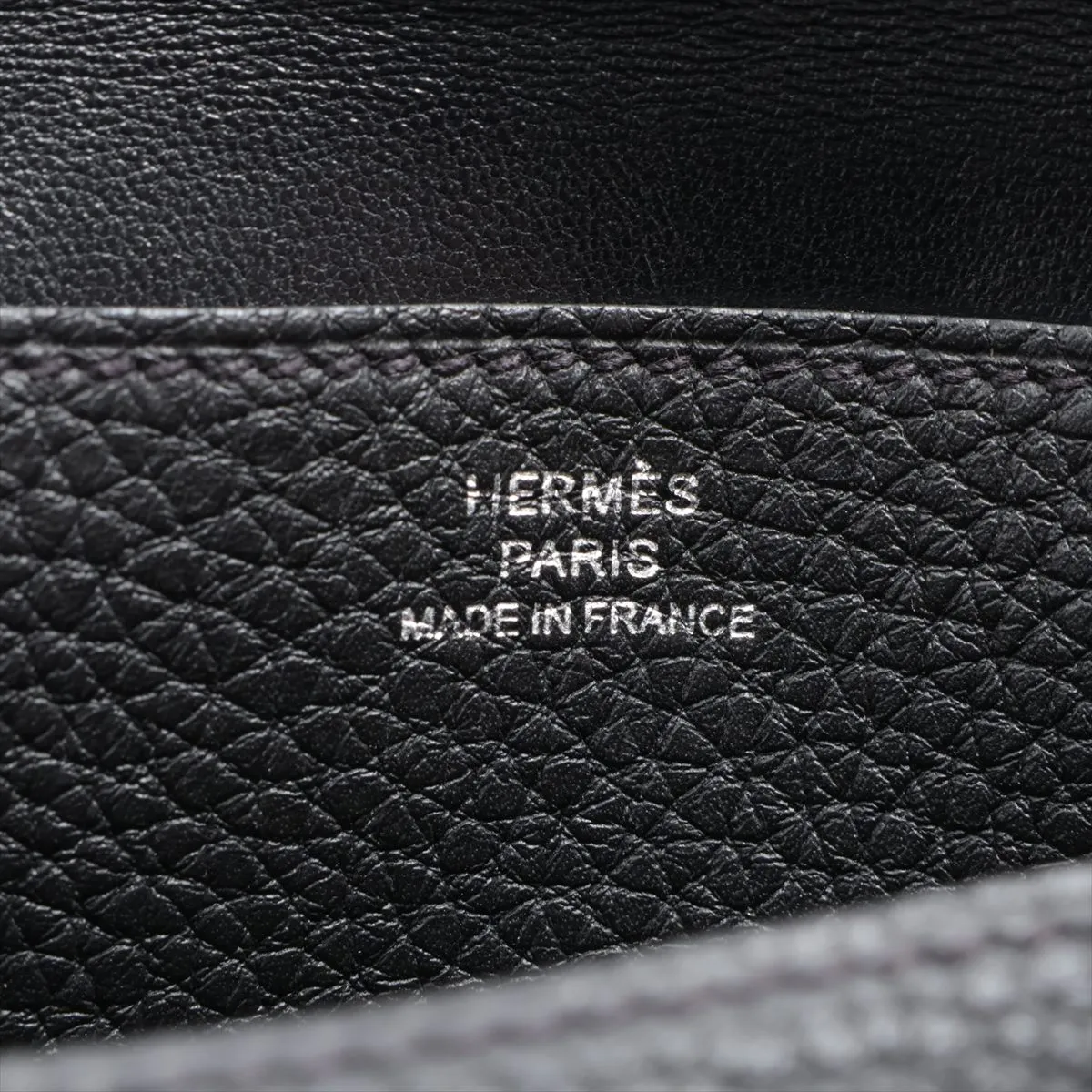 Dogon Long Taurillon Clemence Long Wallet, Black, Silver Hardware, X: 2016 — view 5