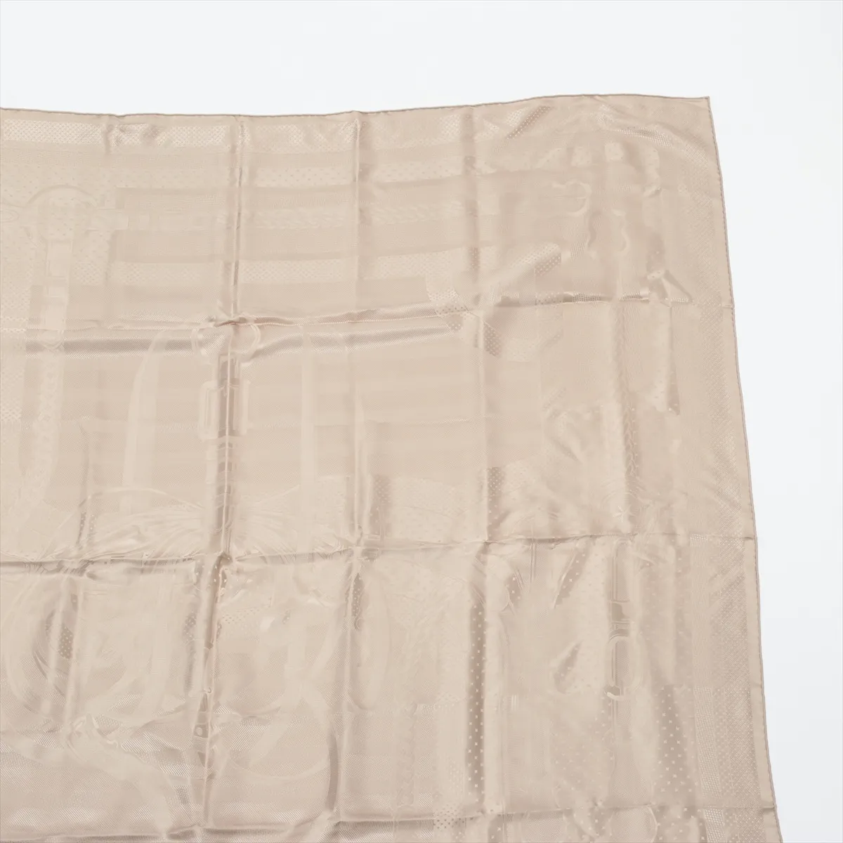 Carre Geant Coaching Scarf, Silk/Linen, with some wear, snags, and a slight perfume scent. Carre 135. — view 3