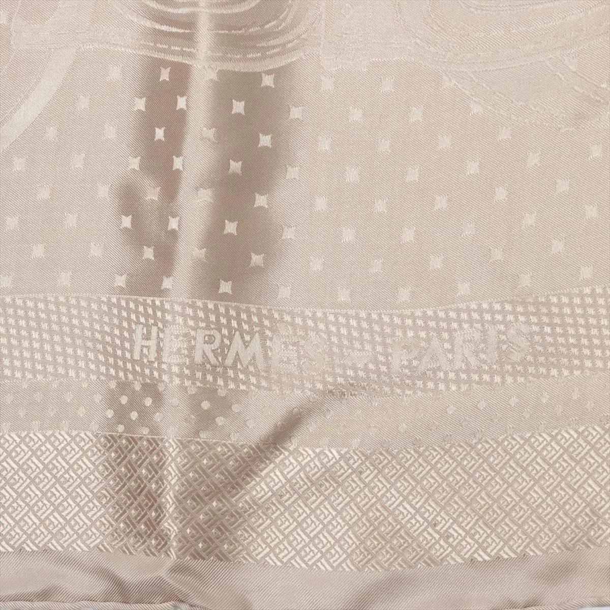 Carre Geant Coaching Scarf, Silk/Linen, with some wear, snags, and a slight perfume scent. Carre 135. — view 6