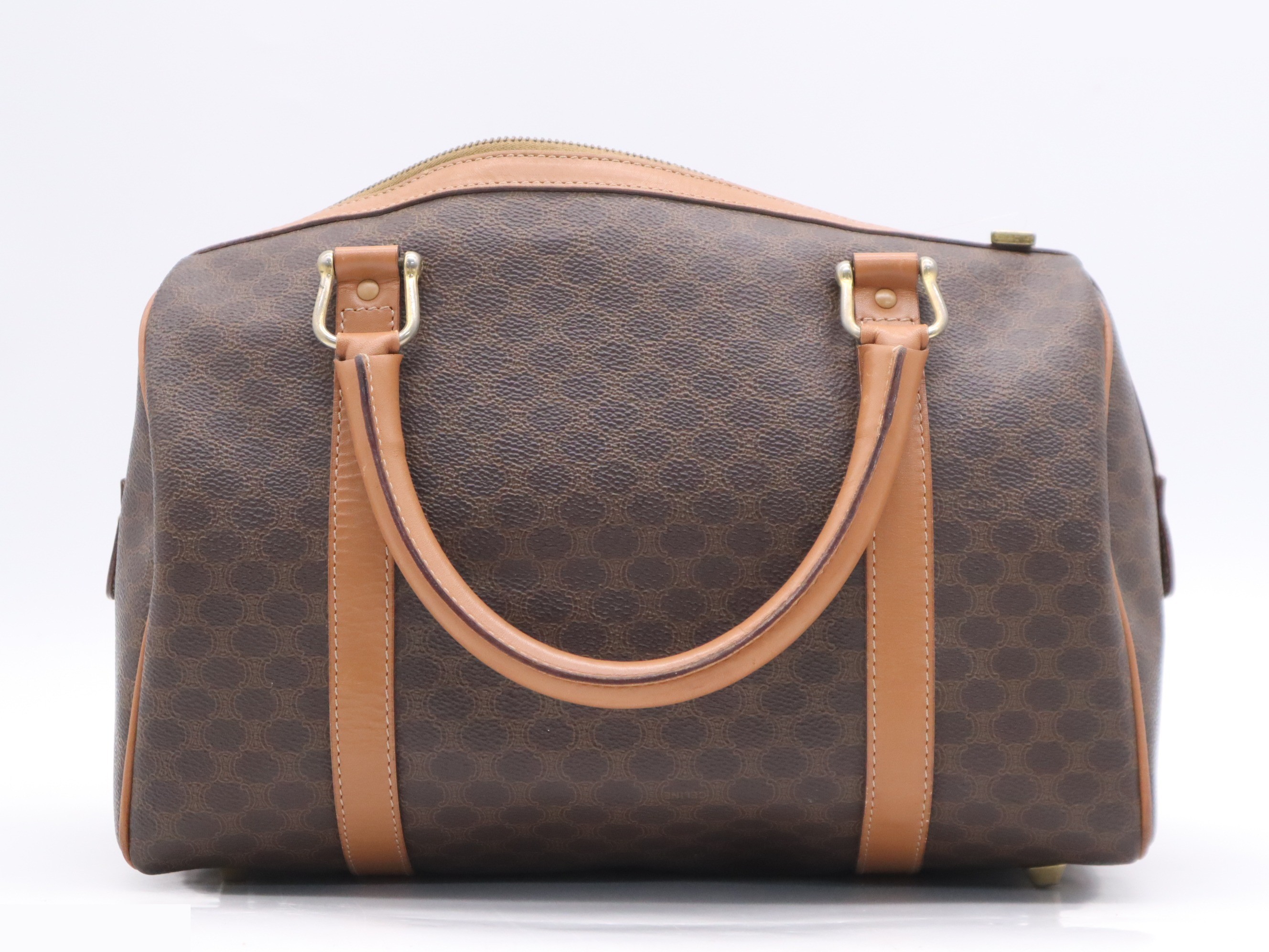 PVC Triomphe Handbag, Blanc Beige — view 2