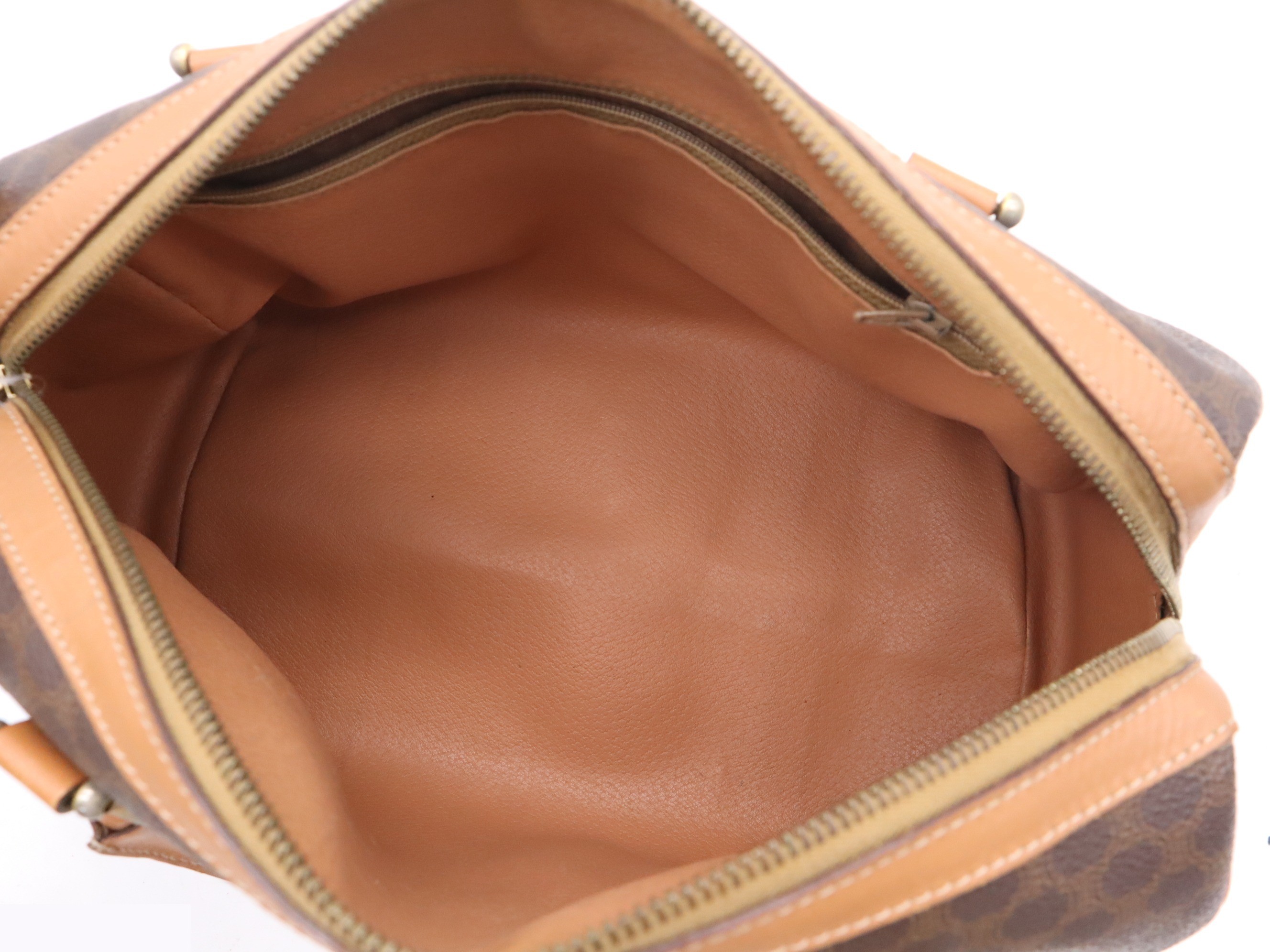 PVC Triomphe Handbag, Blanc Beige — view 7