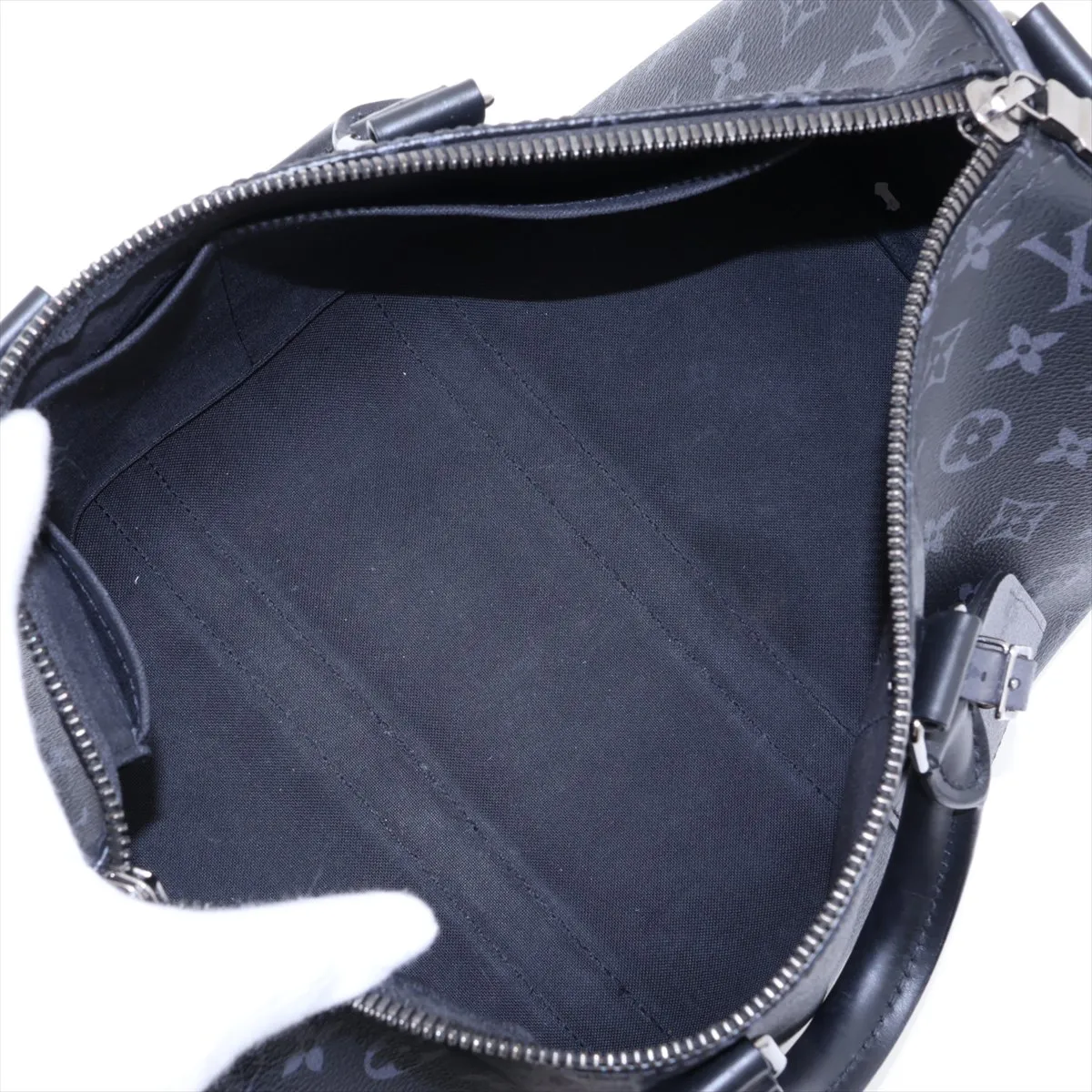 Monogram Eclipse Keepall Bandoulière 35 M46655 Black (RFID detected) — view 8