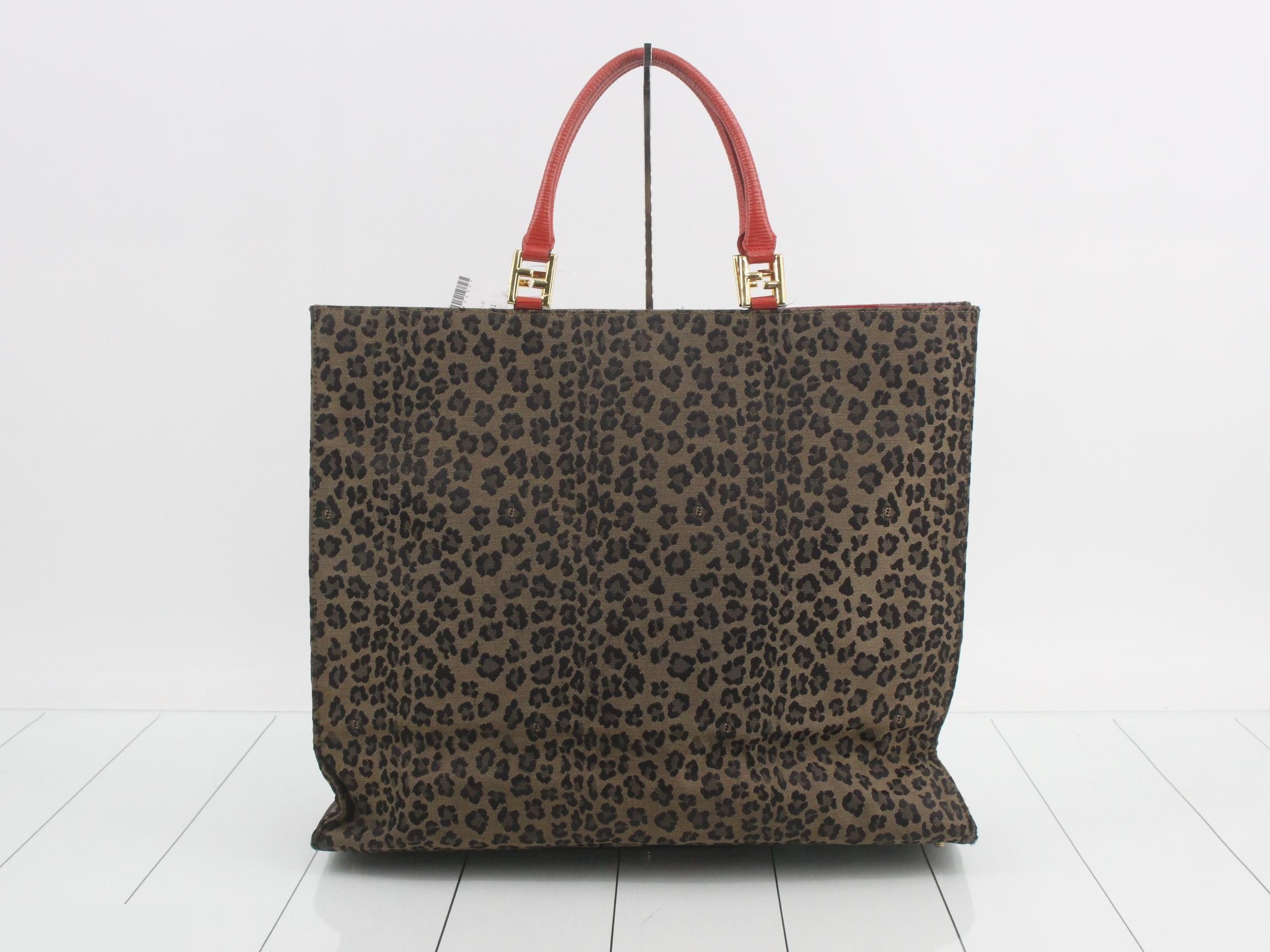 leopard print tote bag — view 2